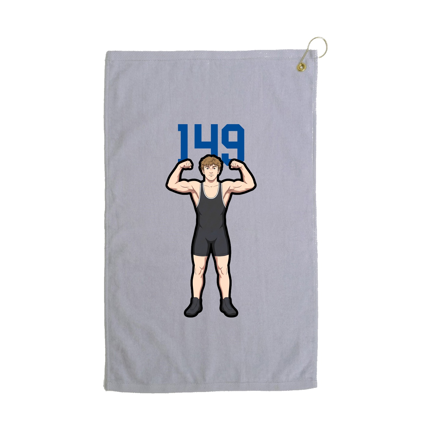 Golf Towel — Number Top in Grey