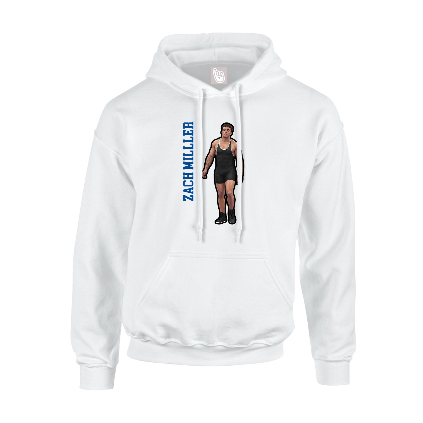 Hoodie — Name Vertical in White