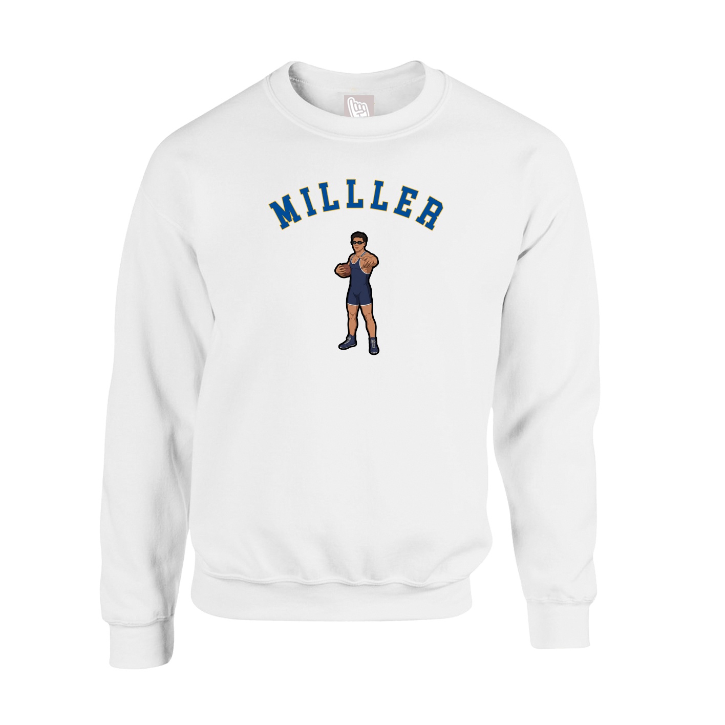 Fleece Crew — Shirsey Arch in White