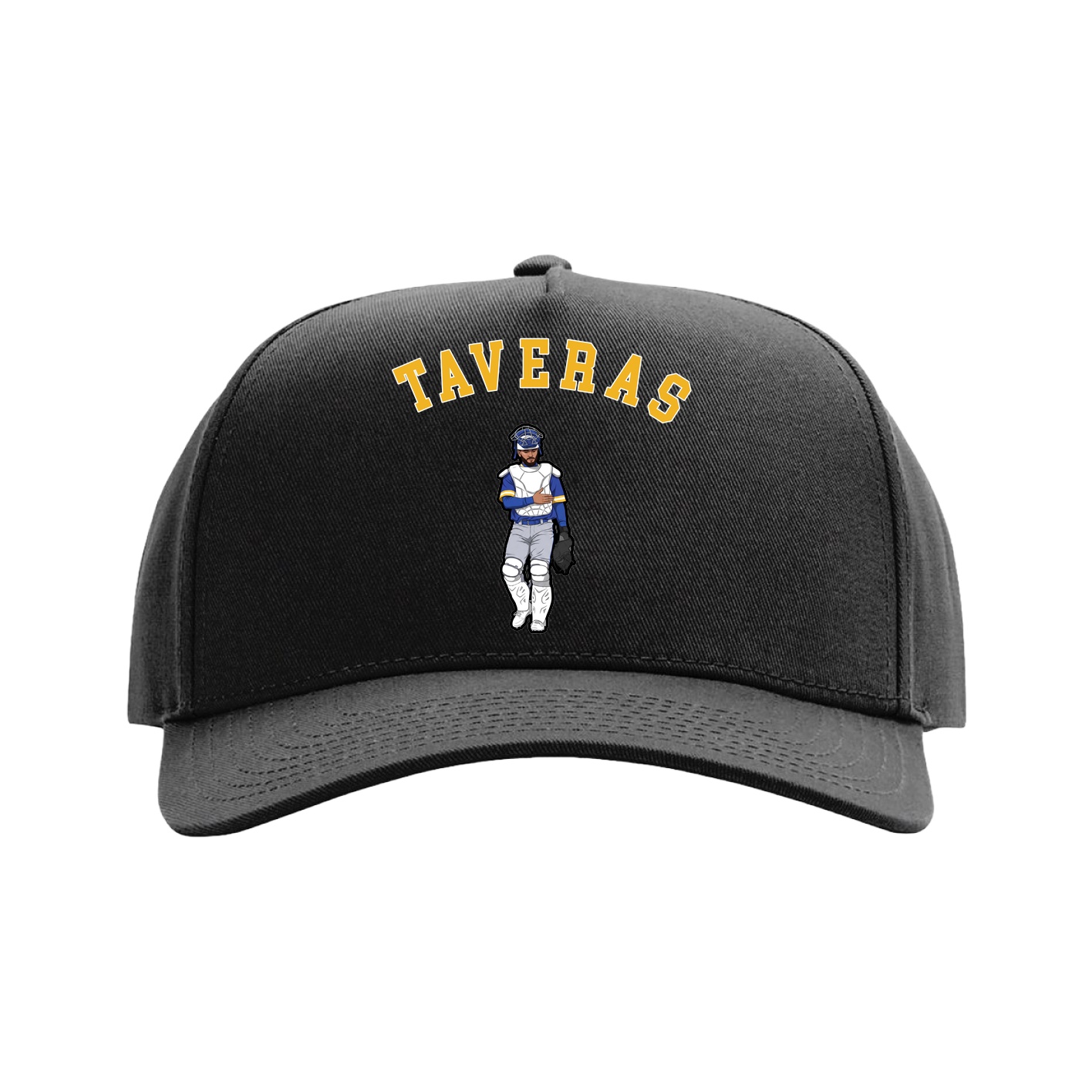 Full Fabric Five-Panel Champ Cap — Shirsey Arch in Black
