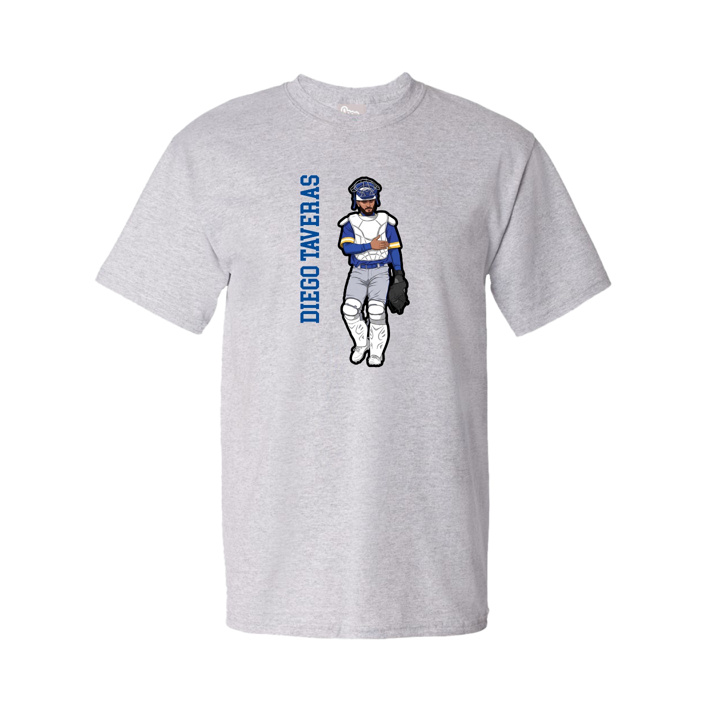 Tee — Name Vertical in Grey