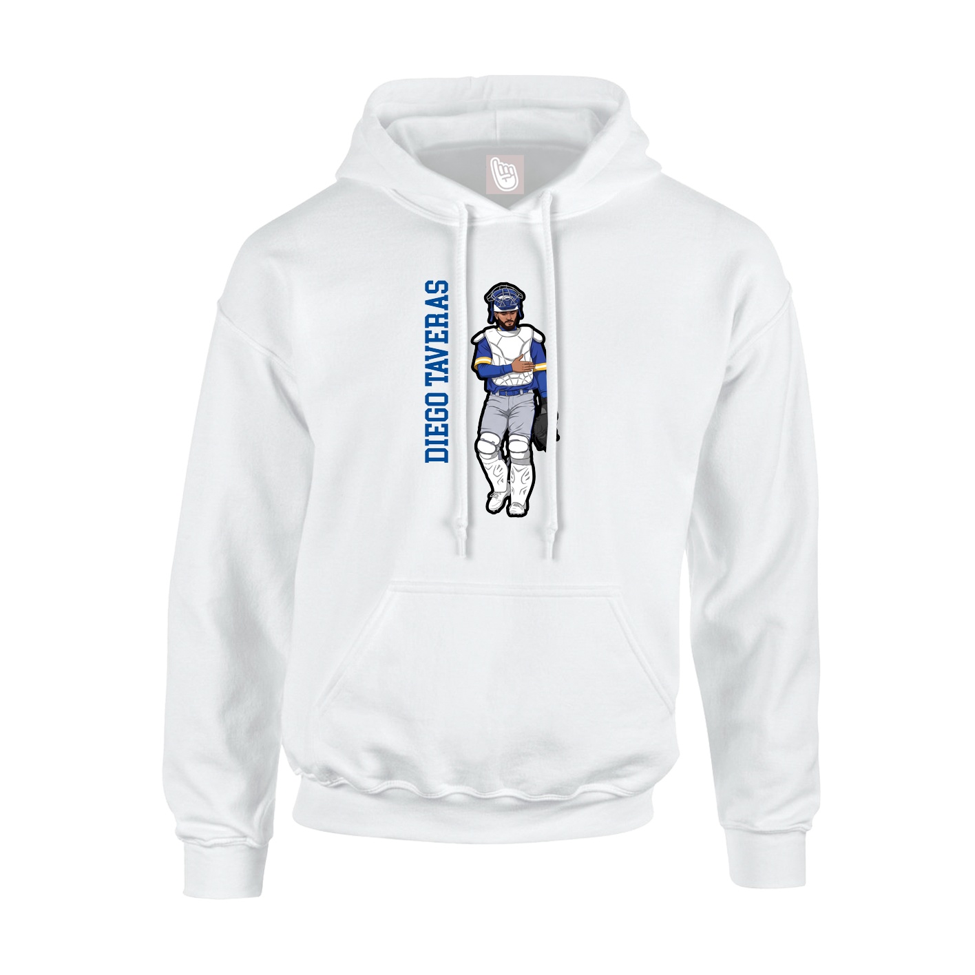 Youth Hoodie — Name Vertical in White