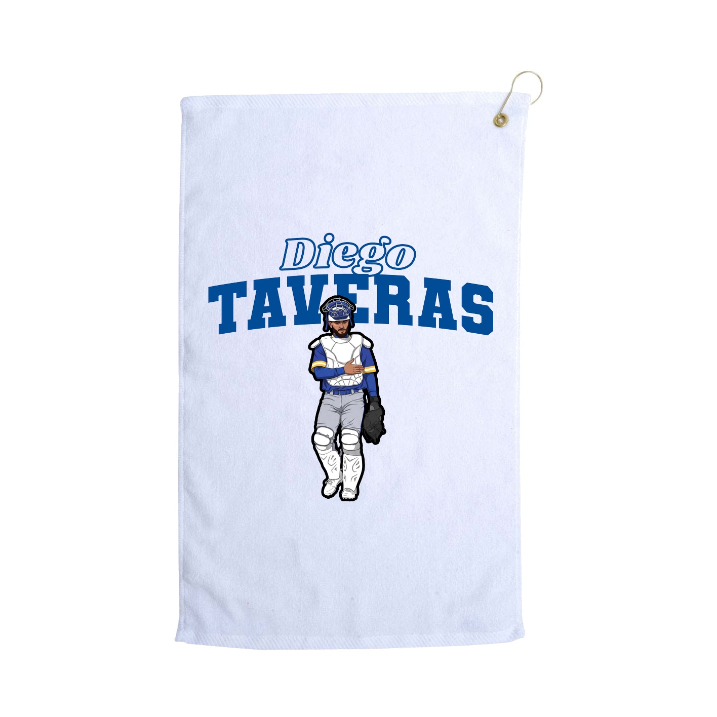 Golf Towel — Name Arch in White