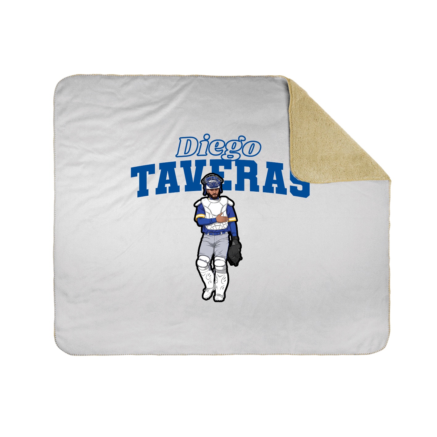 Throw Blanket — Name Arch in White