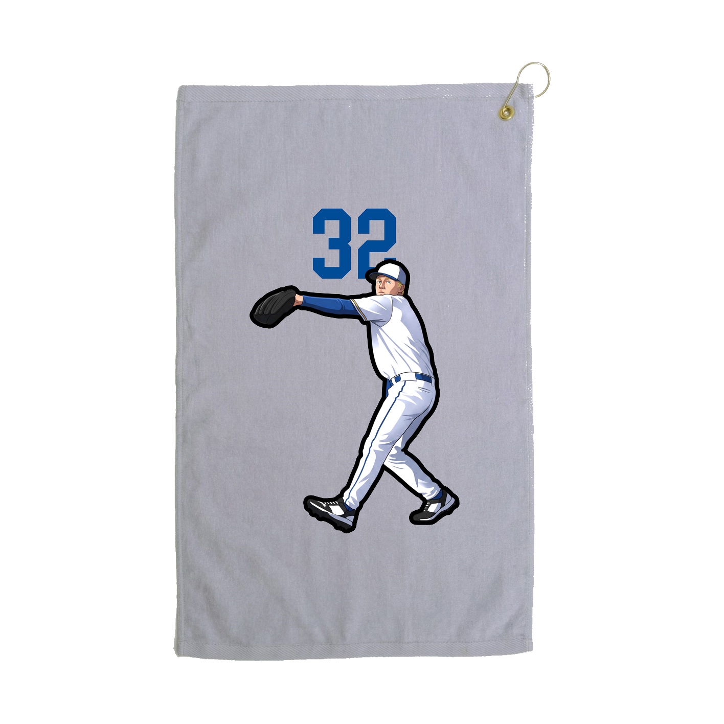 Golf Towel — Number Top in Grey