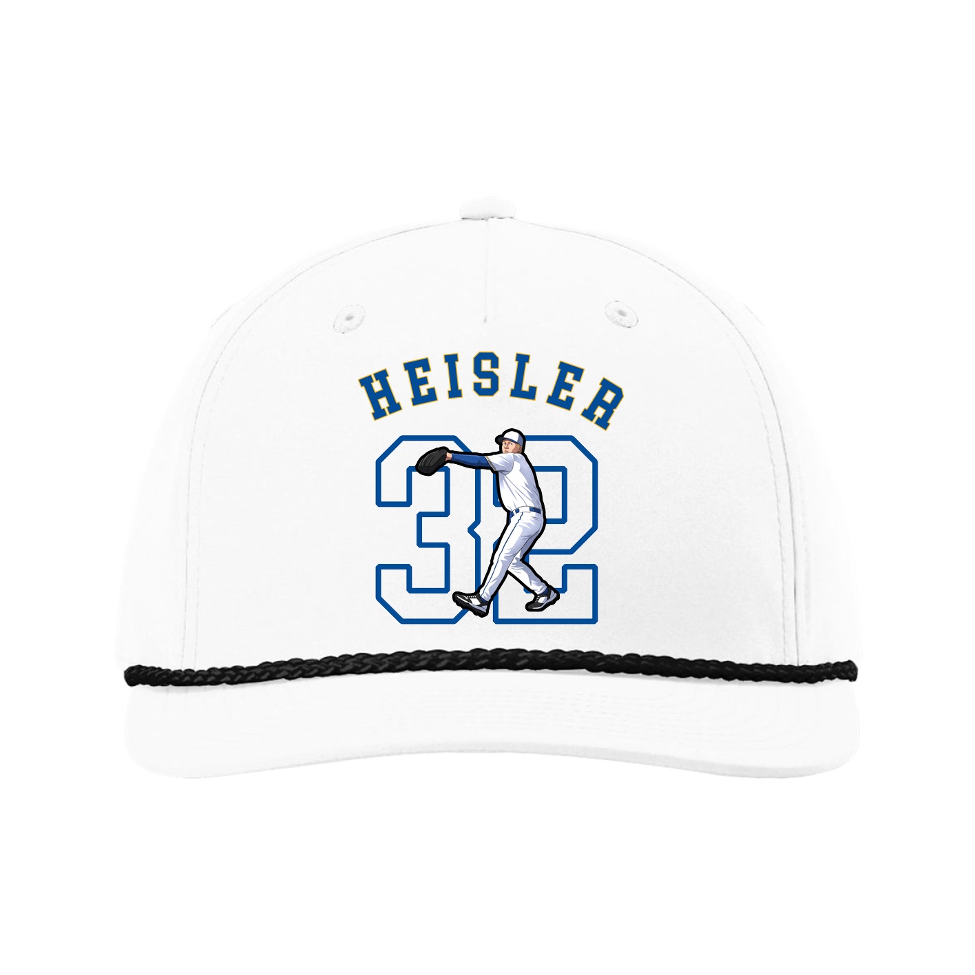 Five-Panel Classic Rope Cap — Shirsey Arch in White
