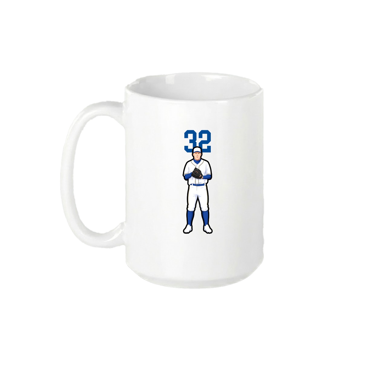 15oz Coffee Mug — Number Top in White
