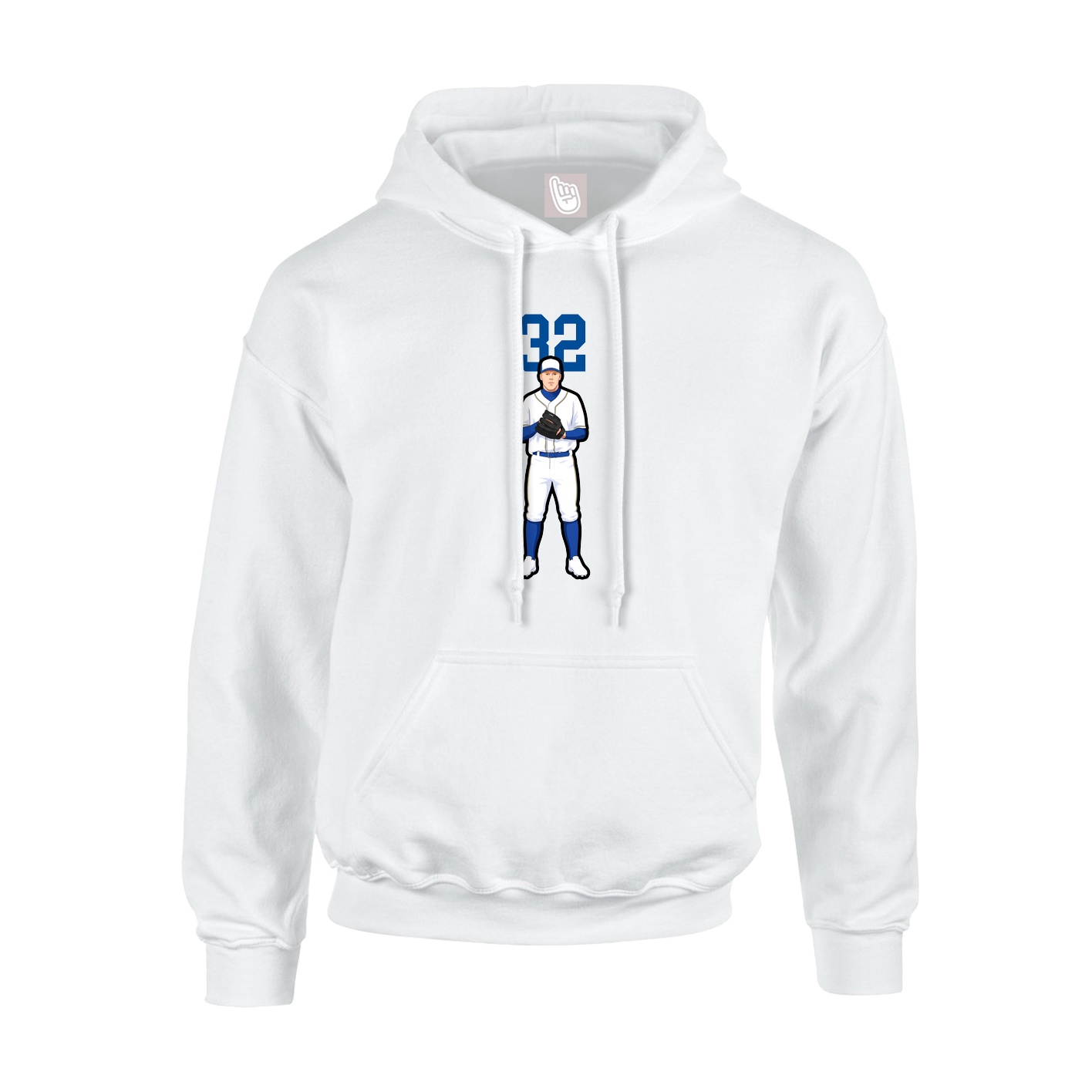 Hoodie — Number Top in White