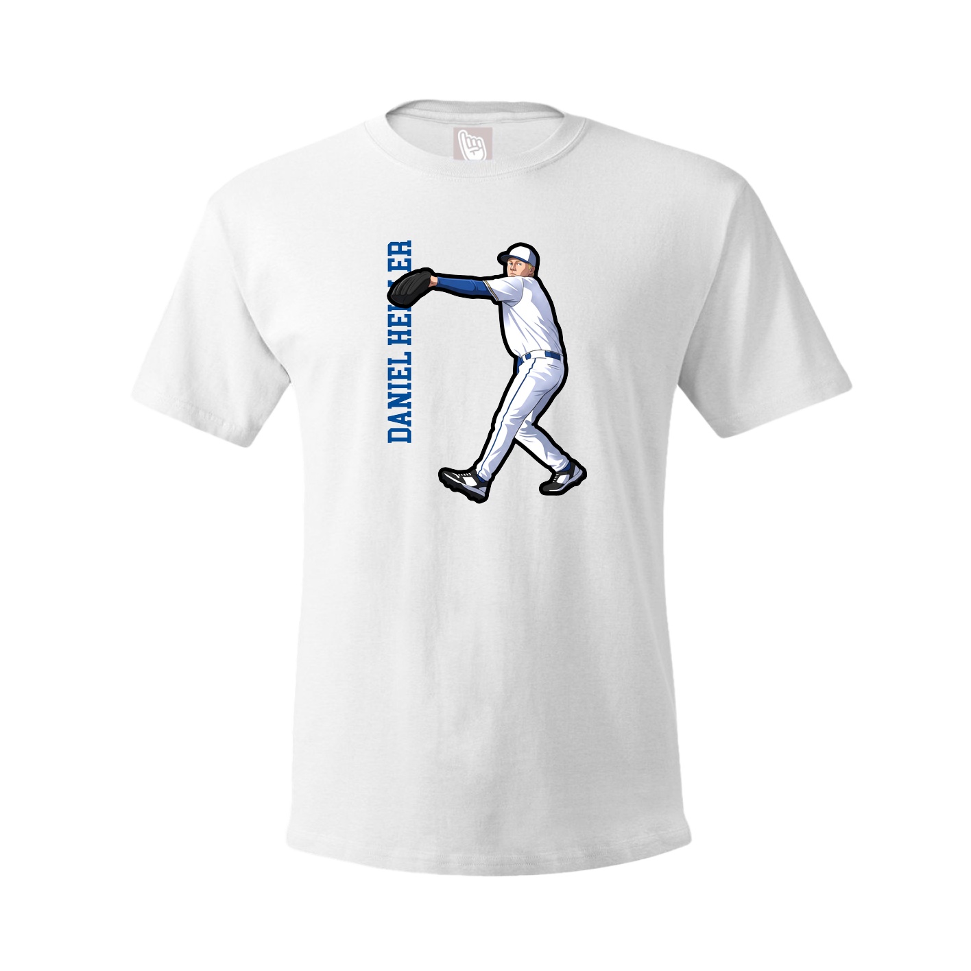Tee — Name Vertical in White