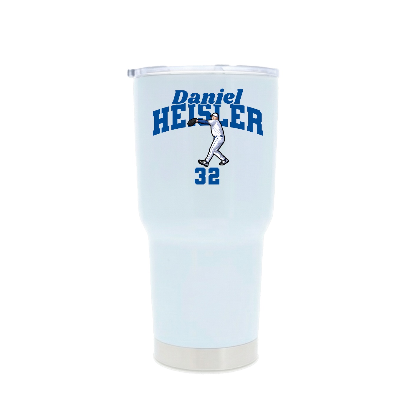 30oz Stainless Steel Tumbler — Signature Arch in White