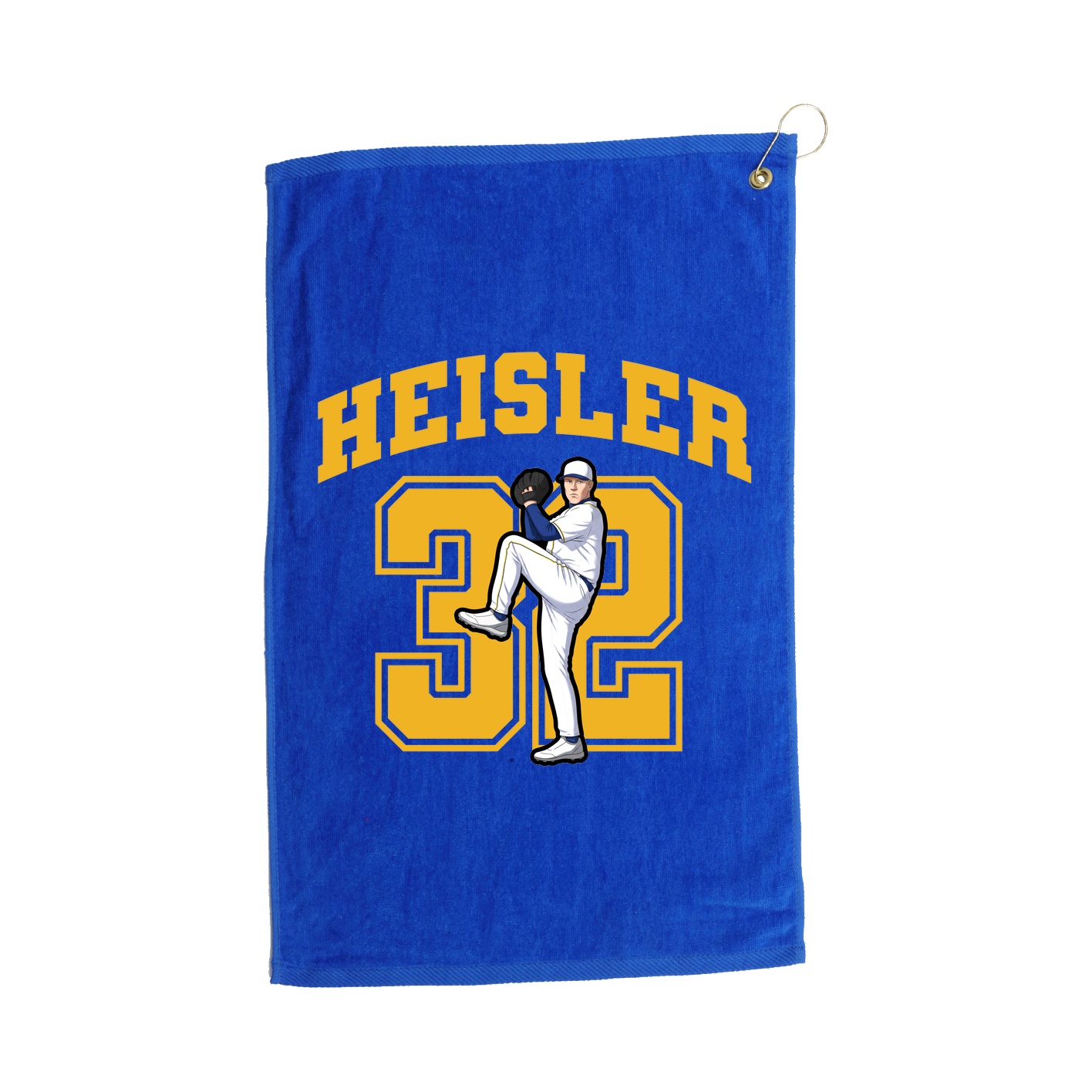 Golf Towel — Number in Royal