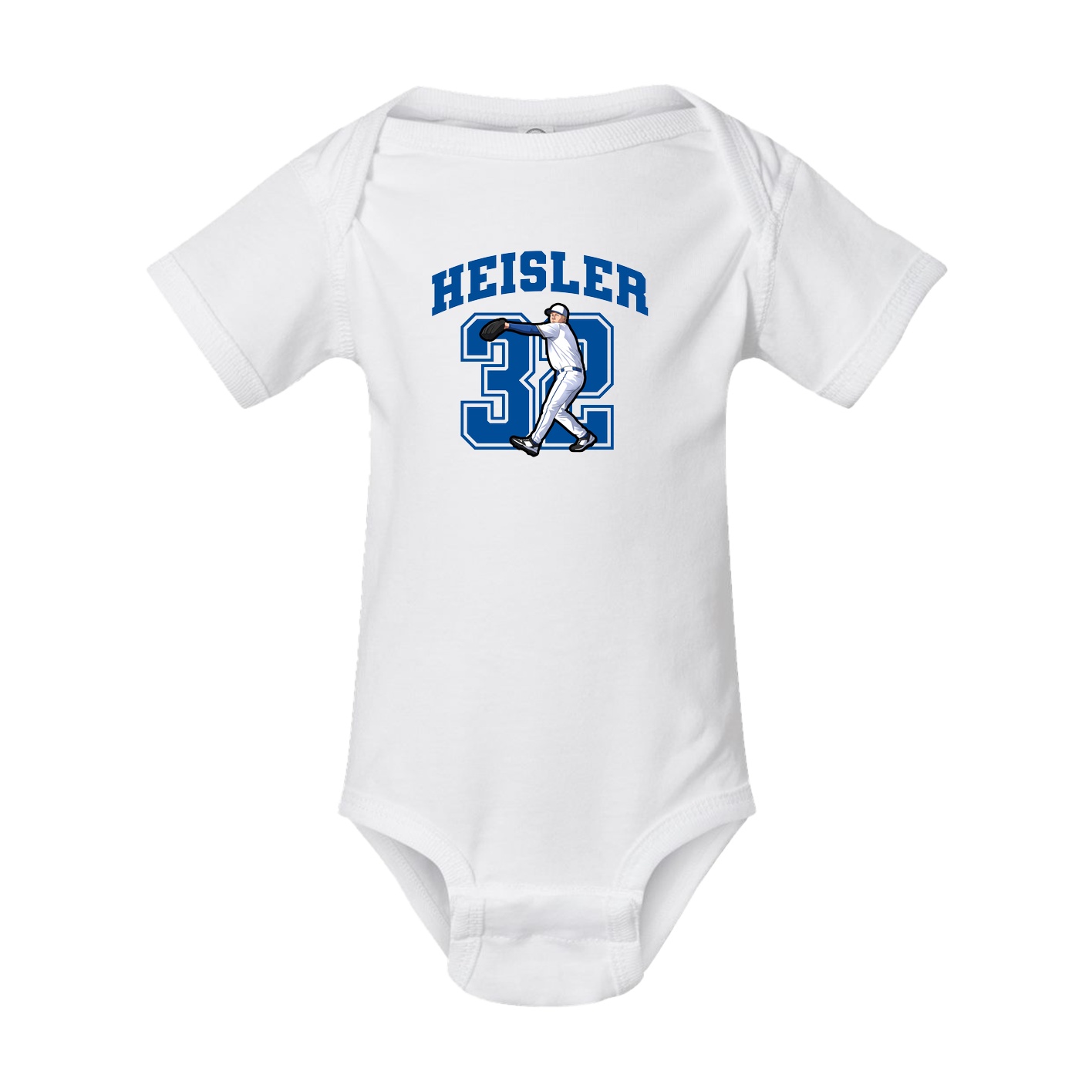 Baby Onesie — Number in White