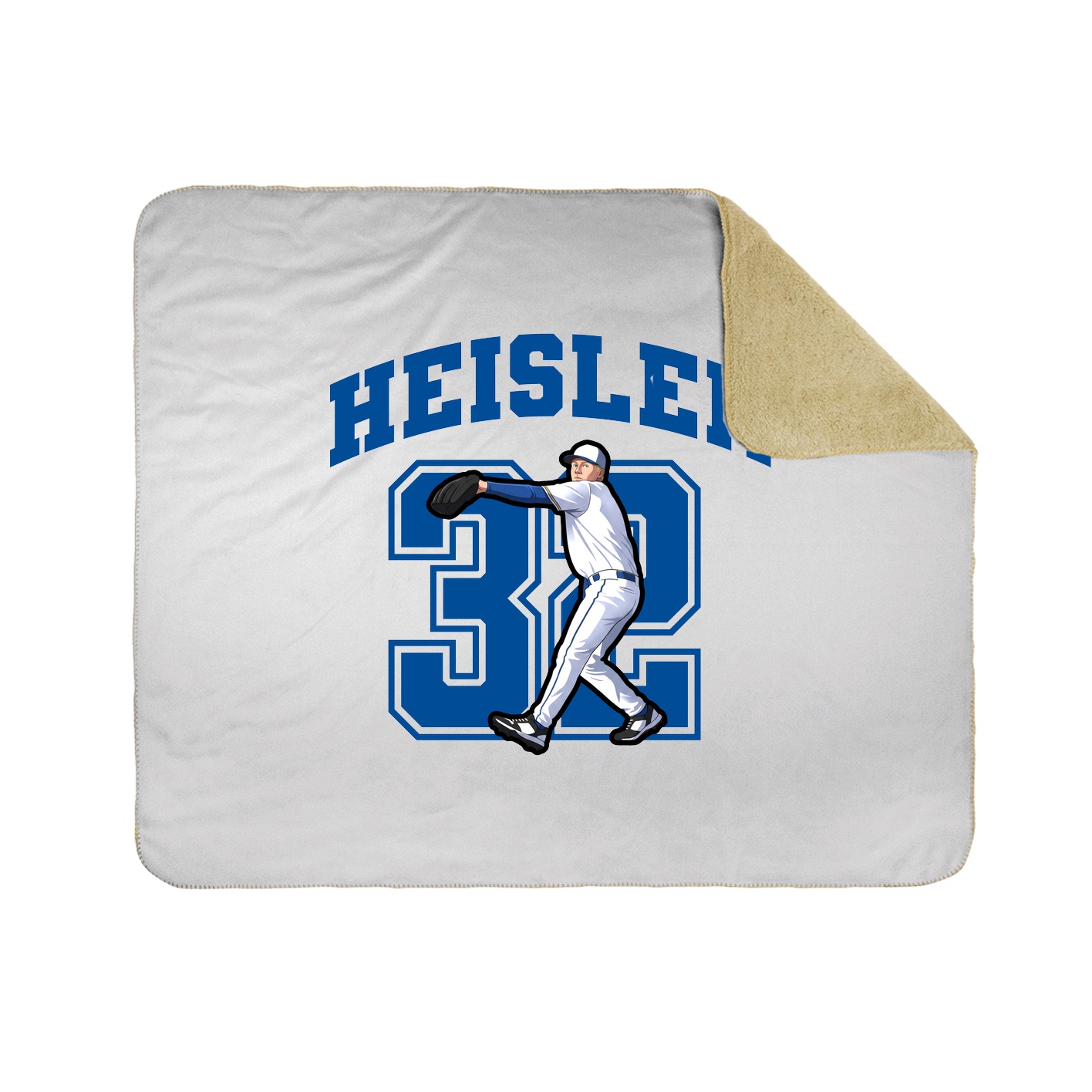 Throw Blanket — Number in White