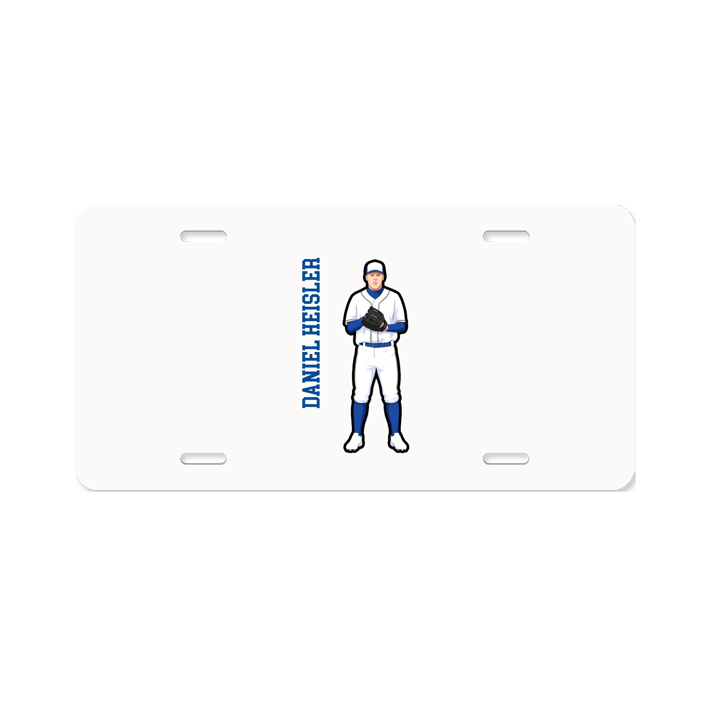 License Plate — Name Vertical in Classic