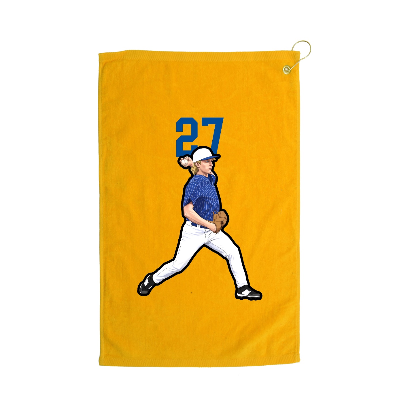 Golf Towel — Number Top in Gold