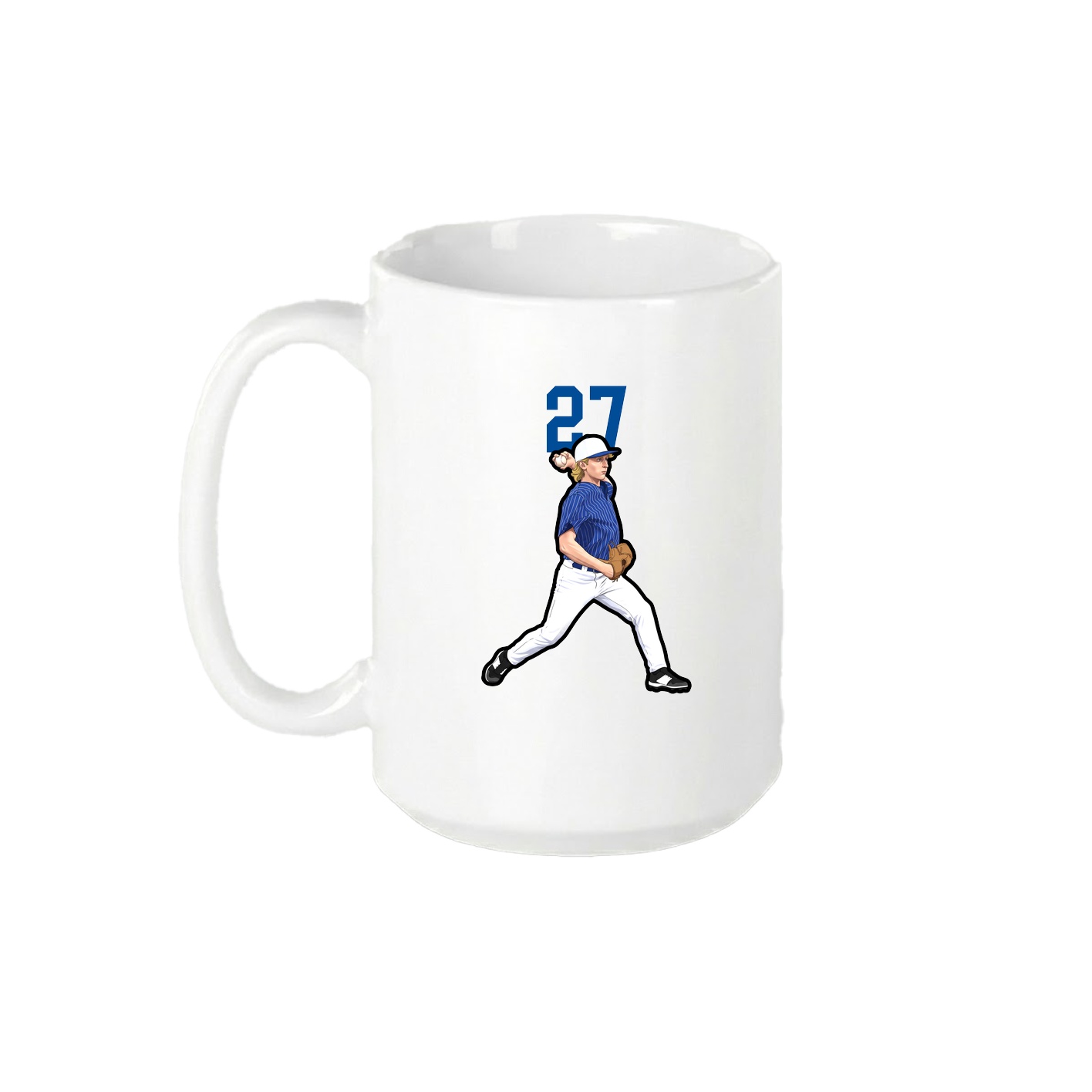 15oz Coffee Mug — Number Top in White