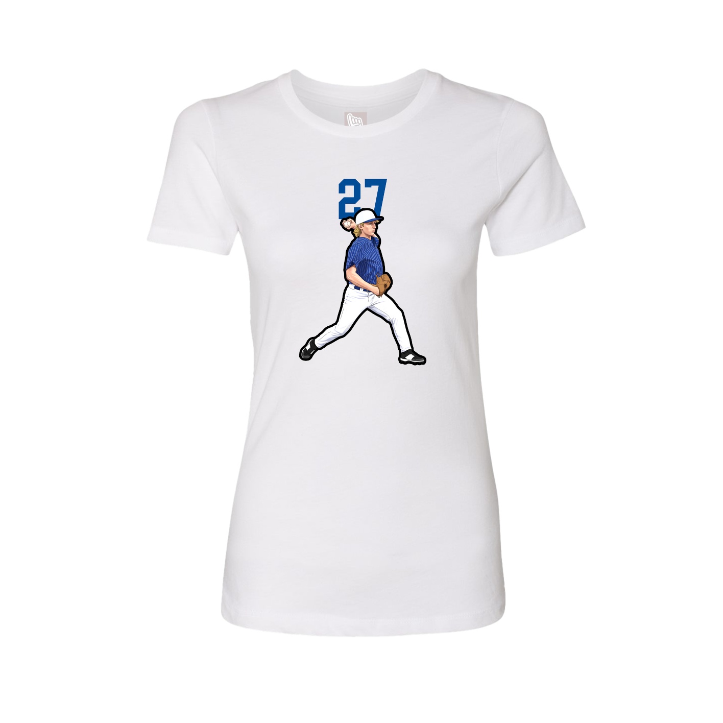 Fitted Women's Tee — Number Top in White
