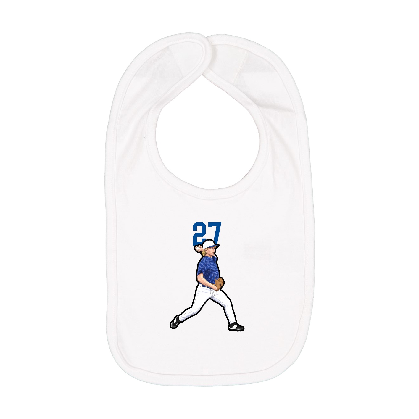 Infant Bib — Number Top in White