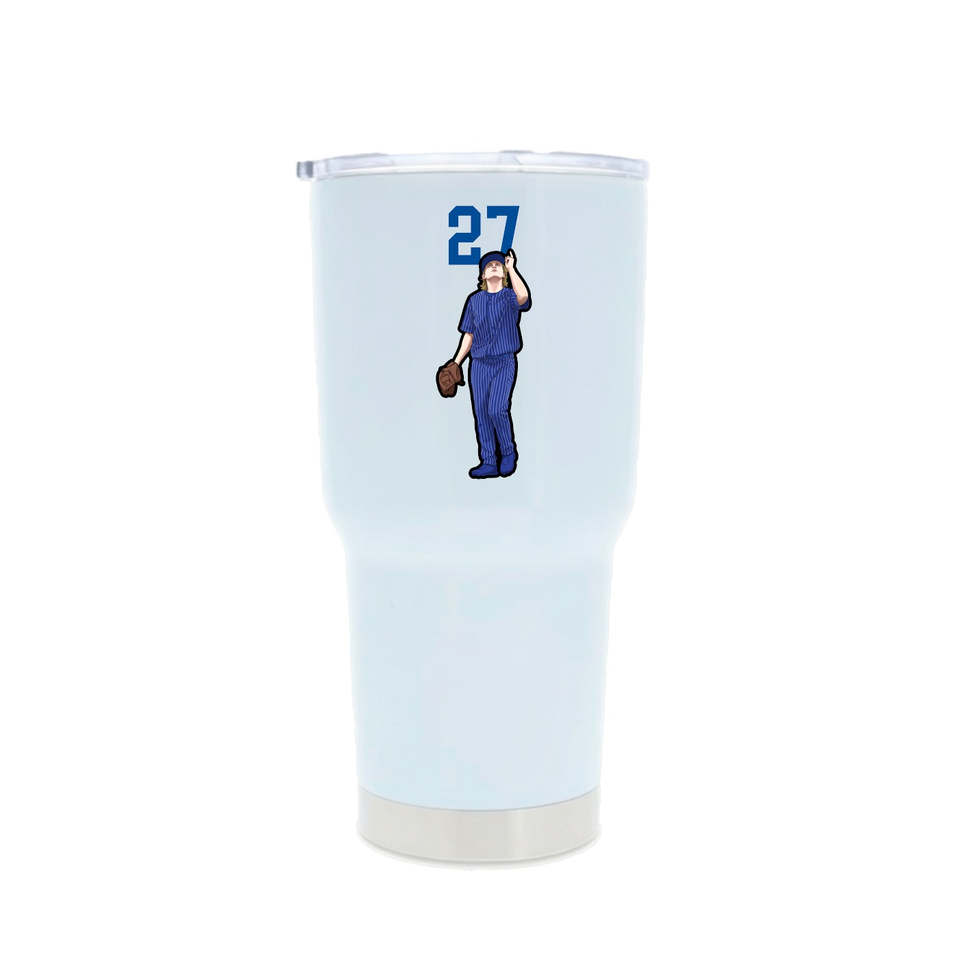 30oz Stainless Steel Tumbler — Number Top in White