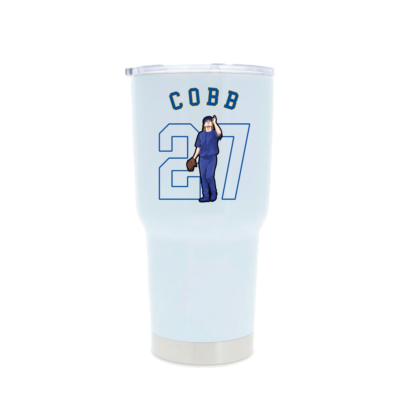 30oz Stainless Steel Tumbler — Shirsey Arch in White