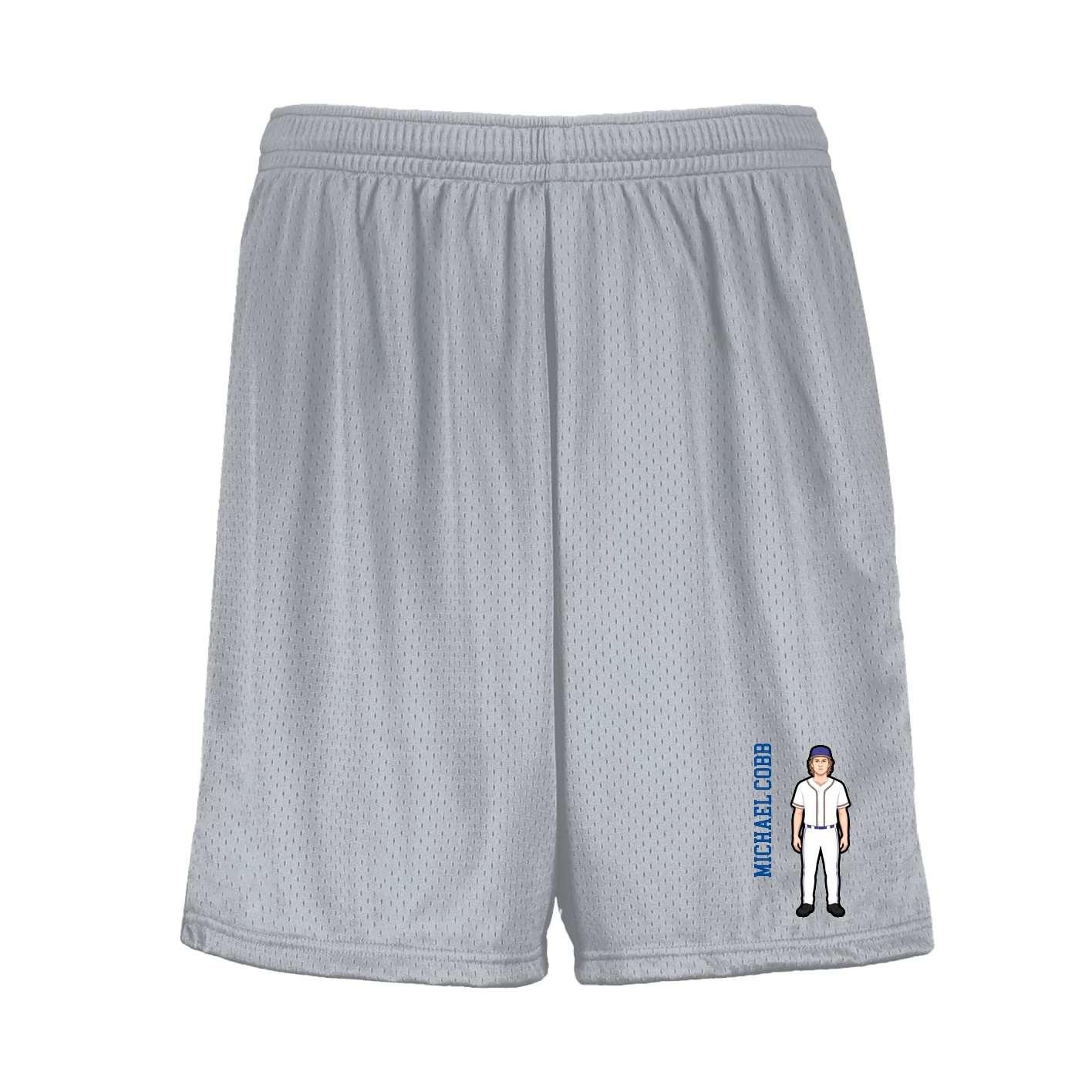Shorts — Name Vertical in Silver