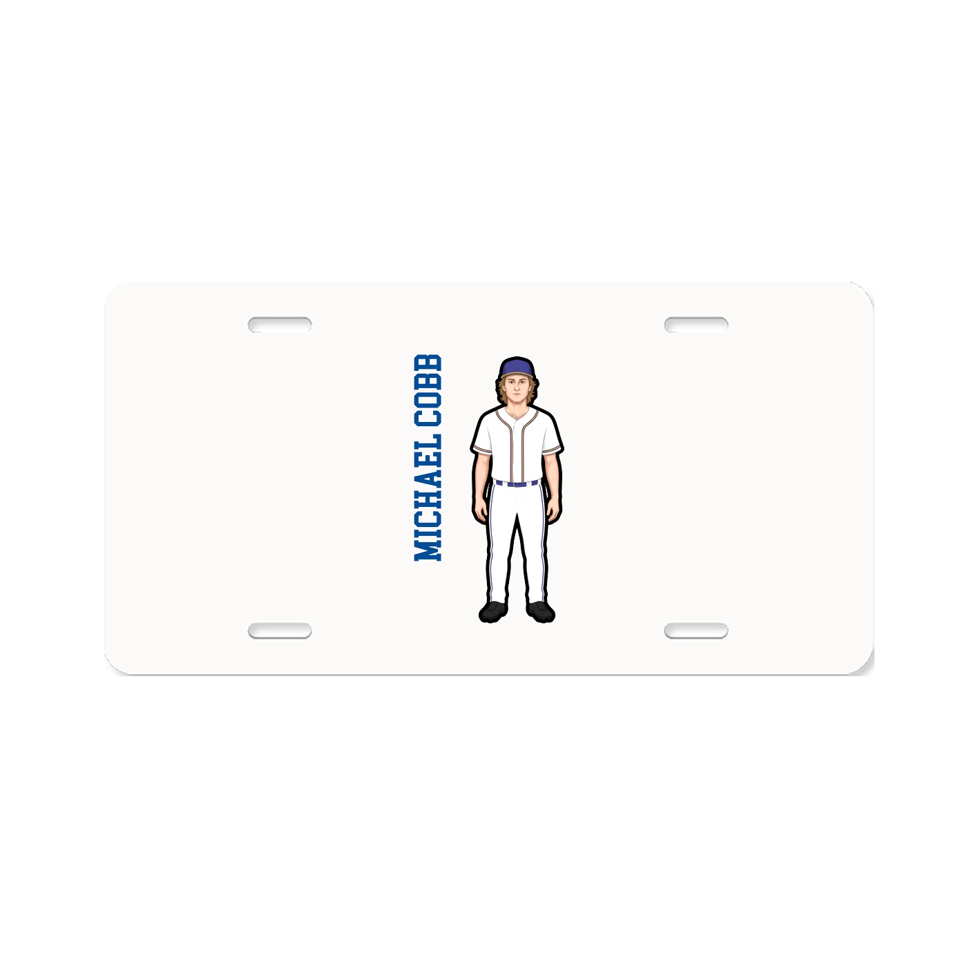 License Plate — Name Vertical in Classic