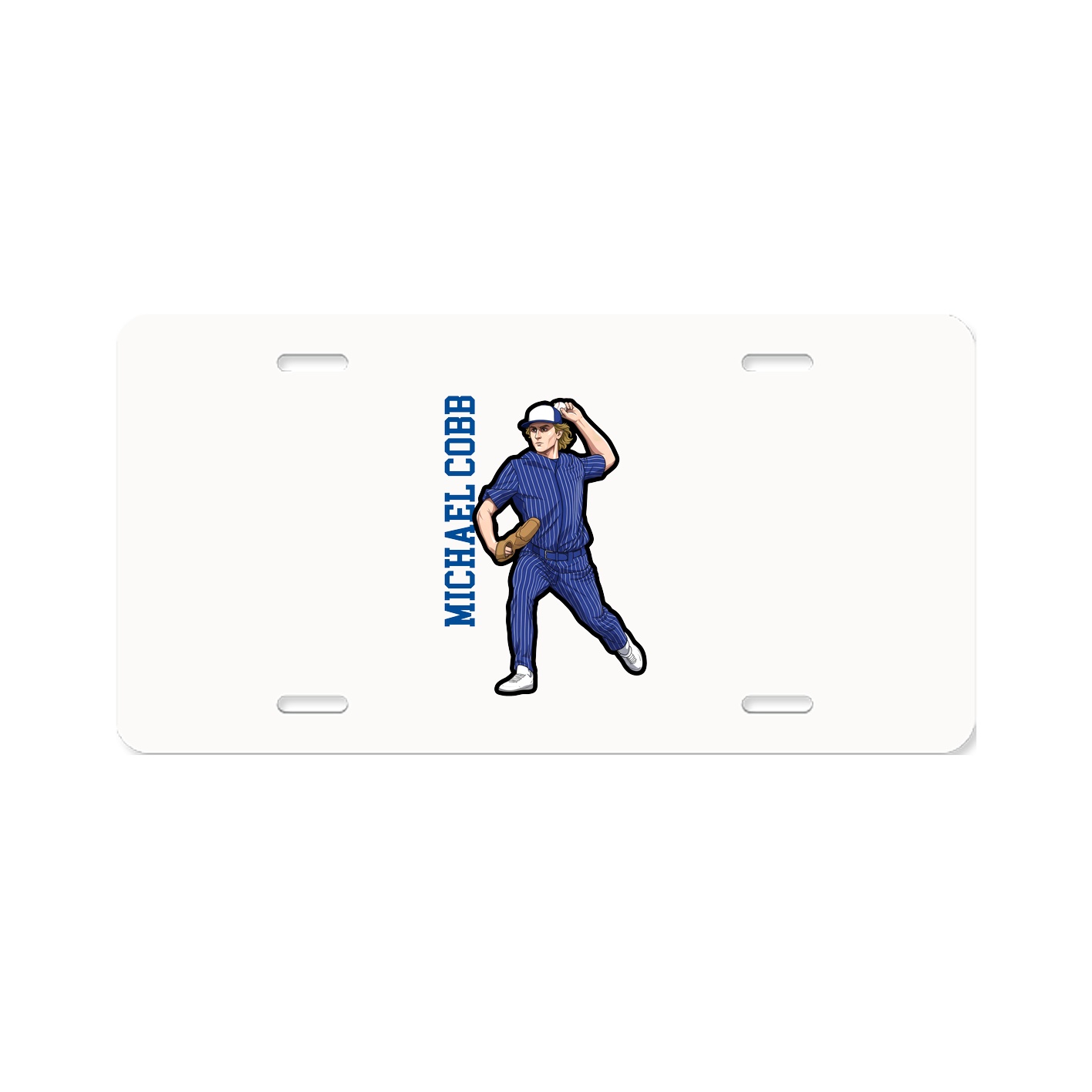 License Plate — Name Vertical in Classic