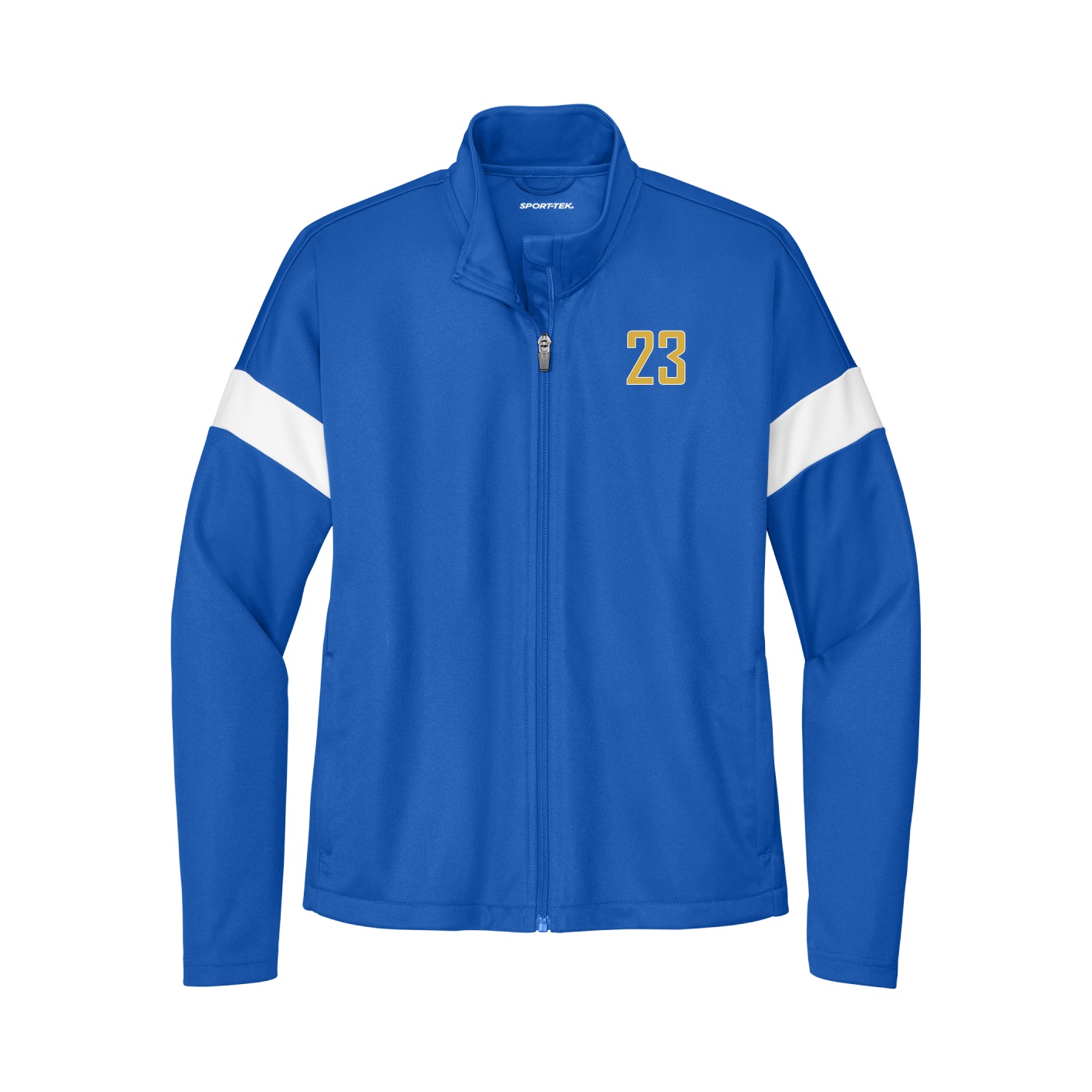 Womens Team Travel Full-Zip Jacket — Front Shirsy in Royal/White