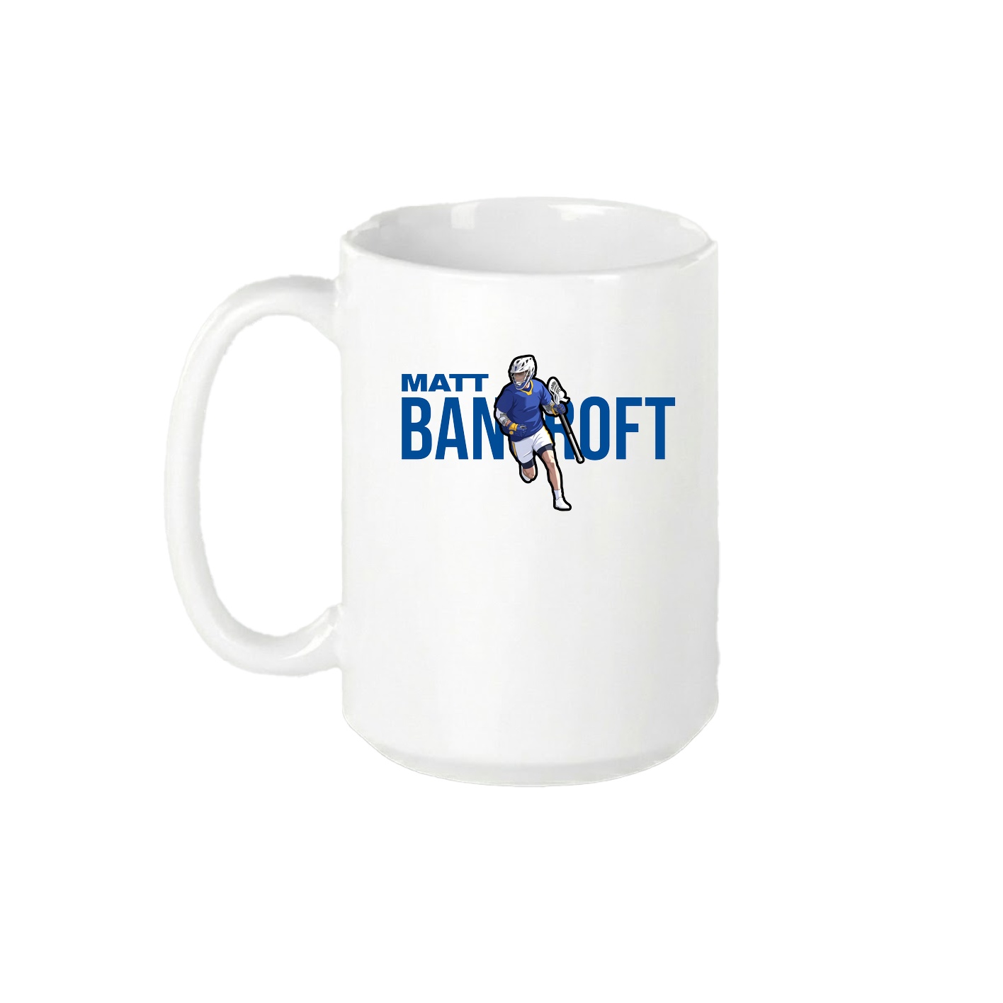 15oz Coffee Mug — Player Name in White