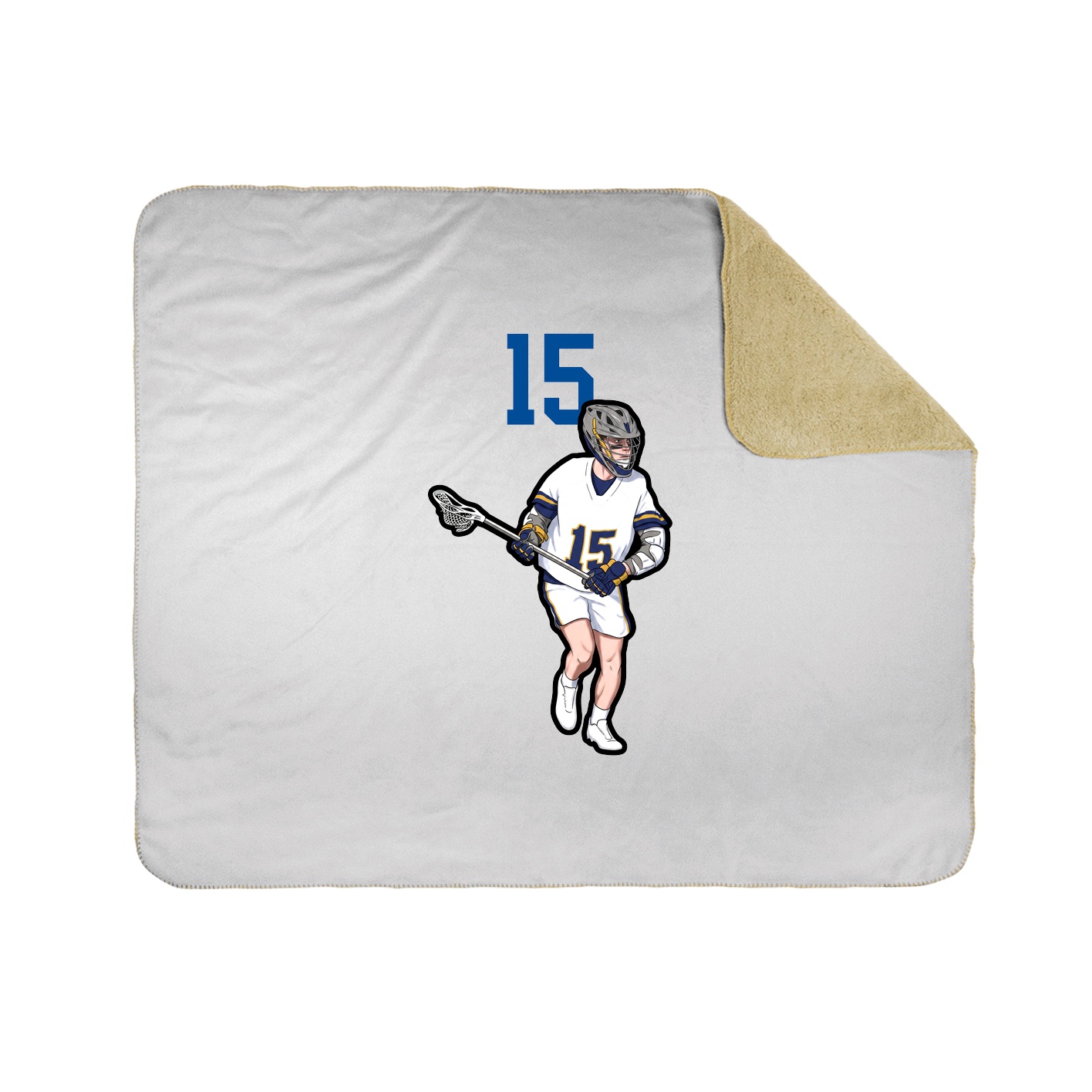 Throw Blanket — Number Top in White