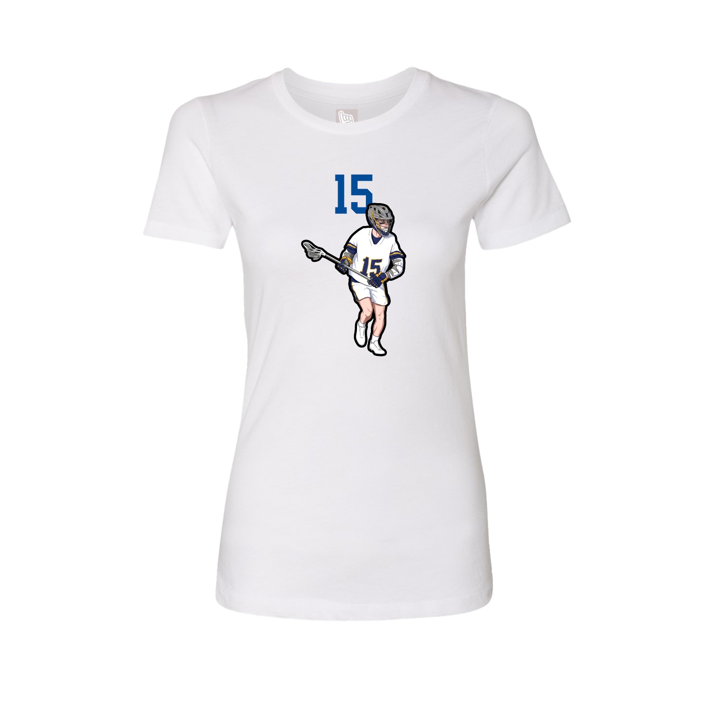Fitted Women's Tee — Number Top in White