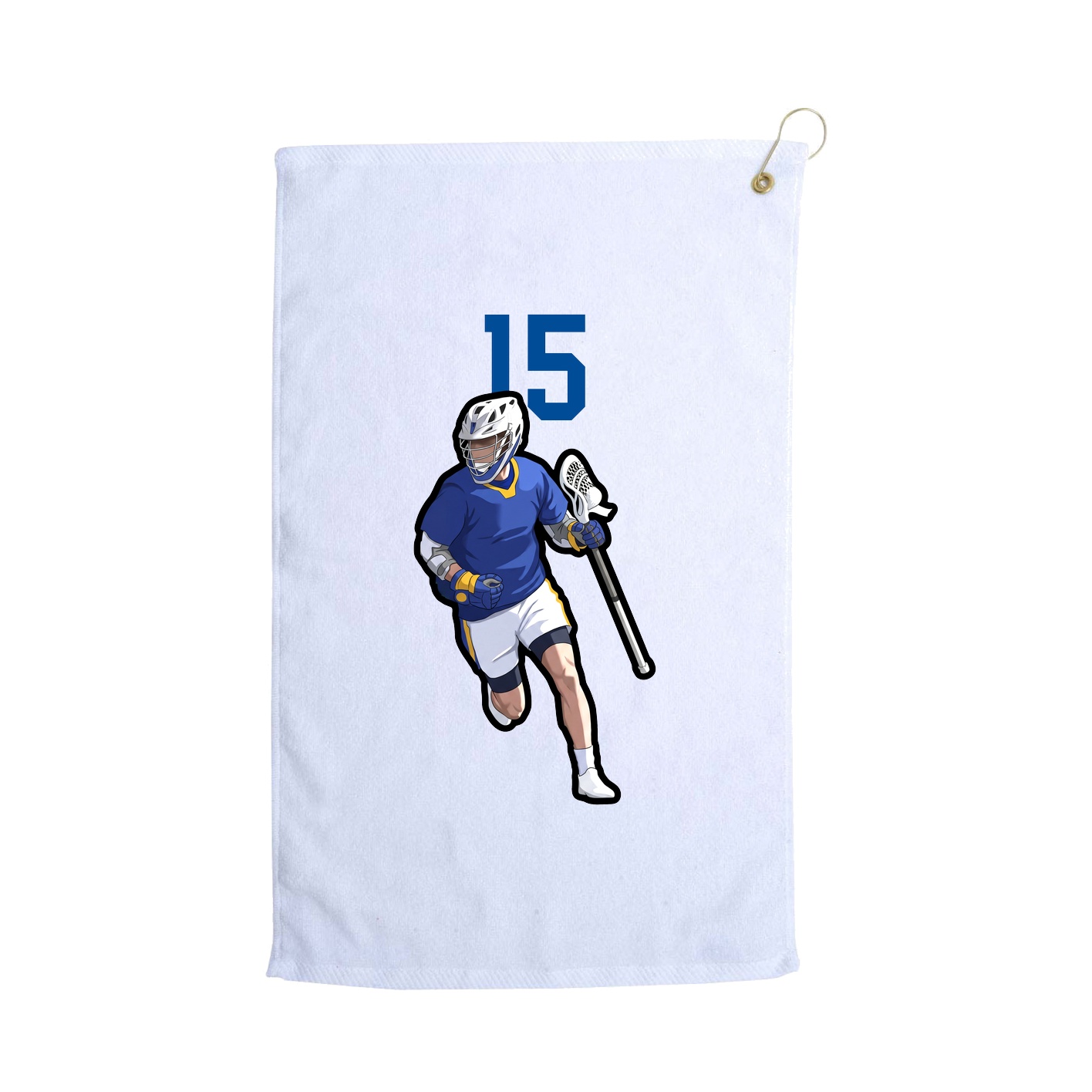 Golf Towel — Number Top in White