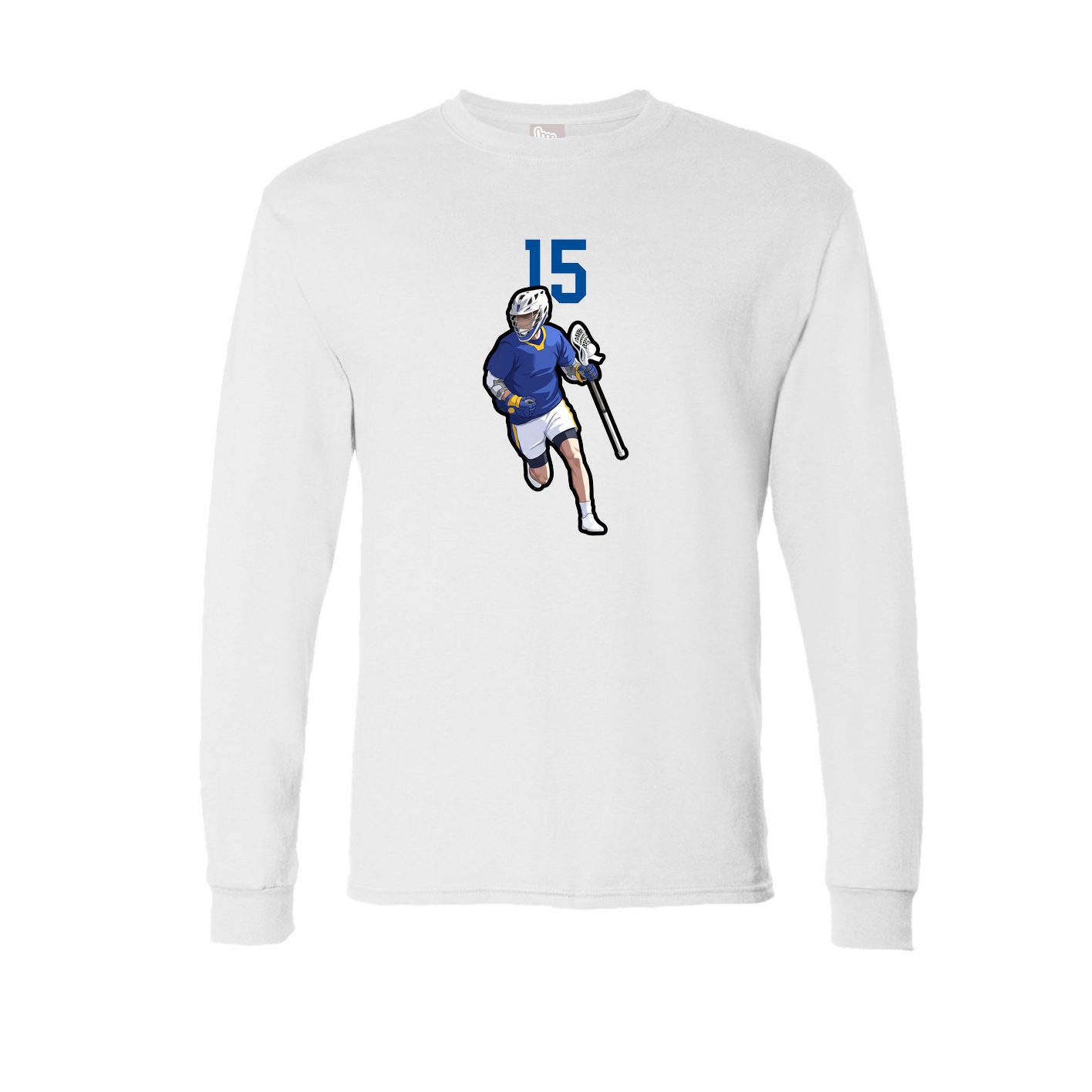 Long Sleeve Tee — Number Top in White