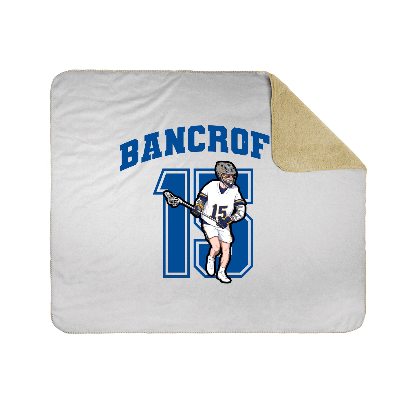 Throw Blanket — Number in White