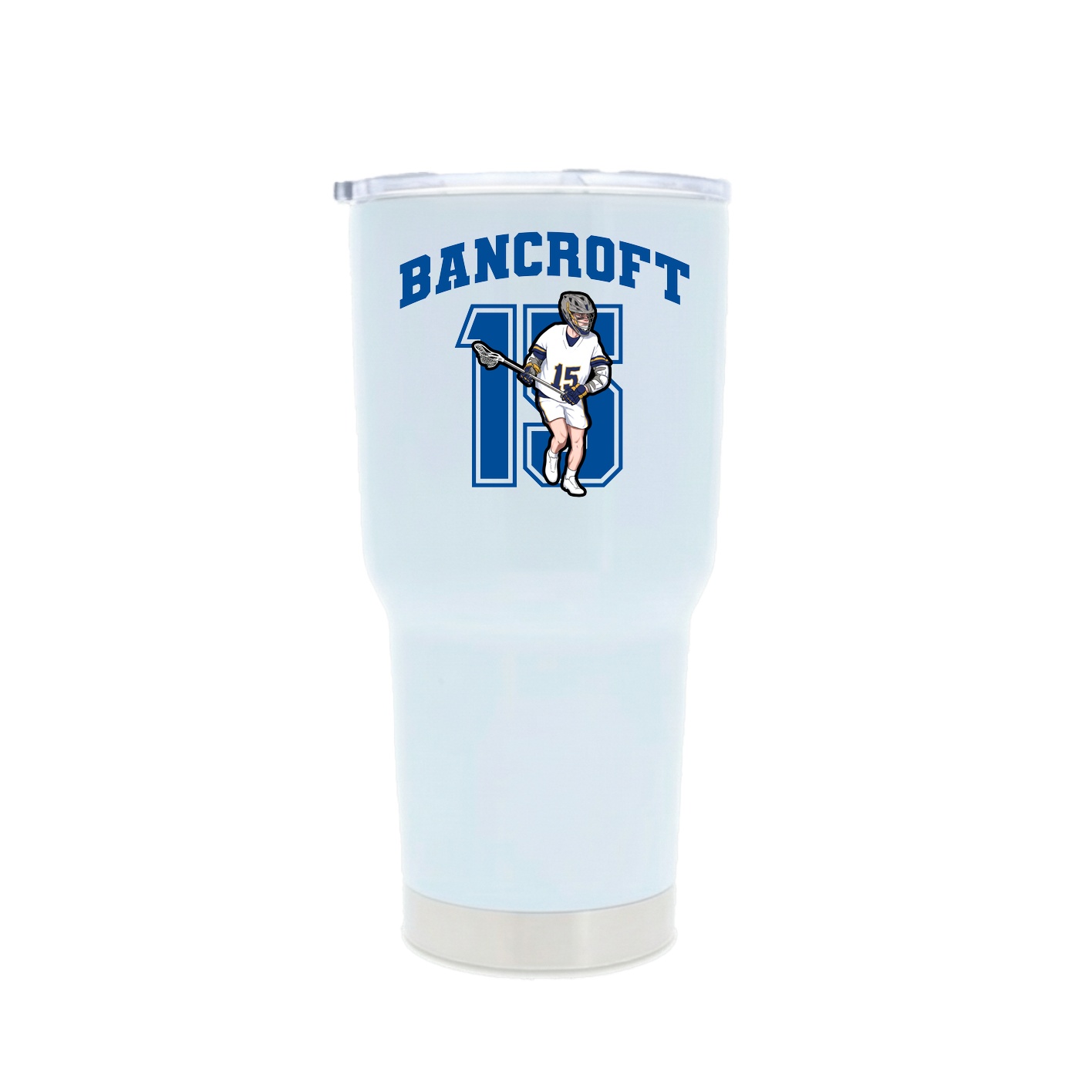 30oz Stainless Steel Tumbler — Number in White