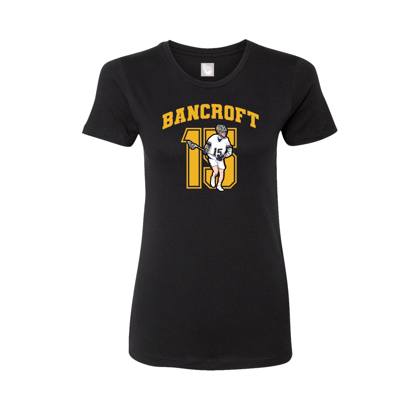 Fitted Women's Tee — Number in Black