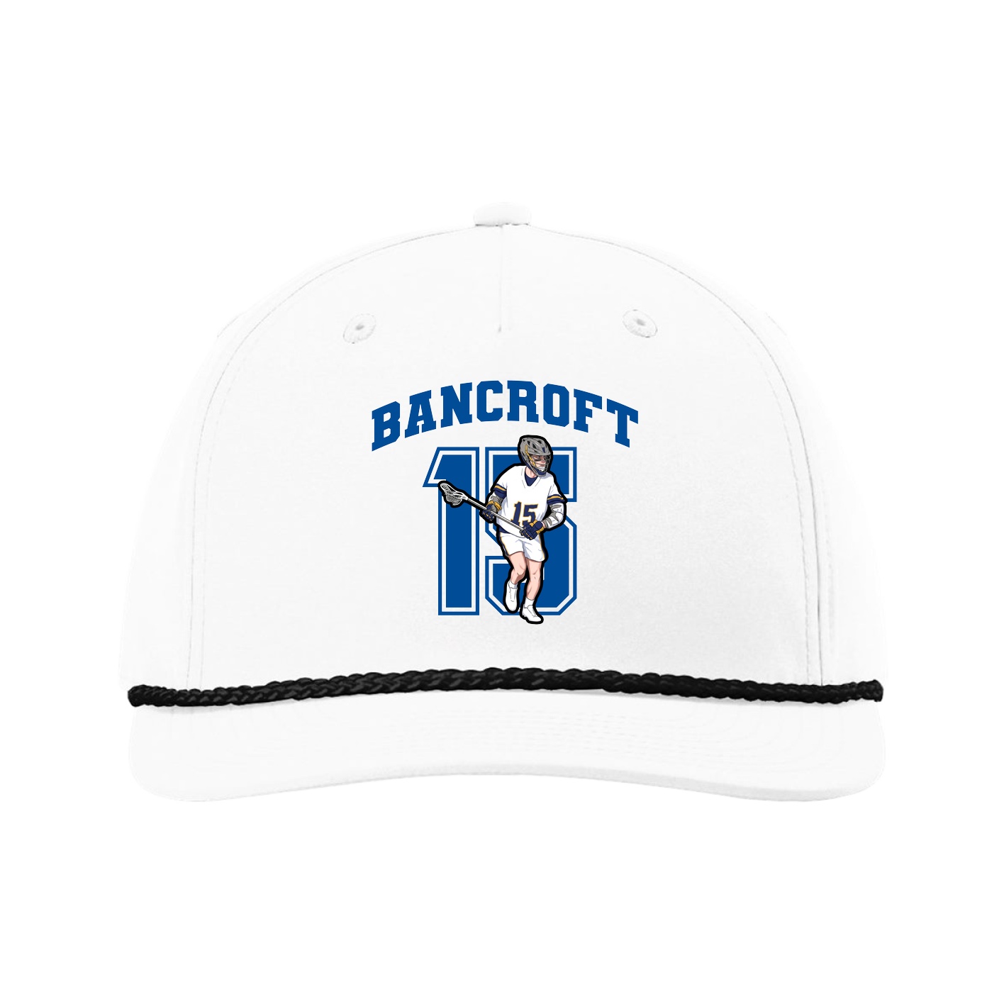 Five-Panel Classic Rope Cap — Number in White