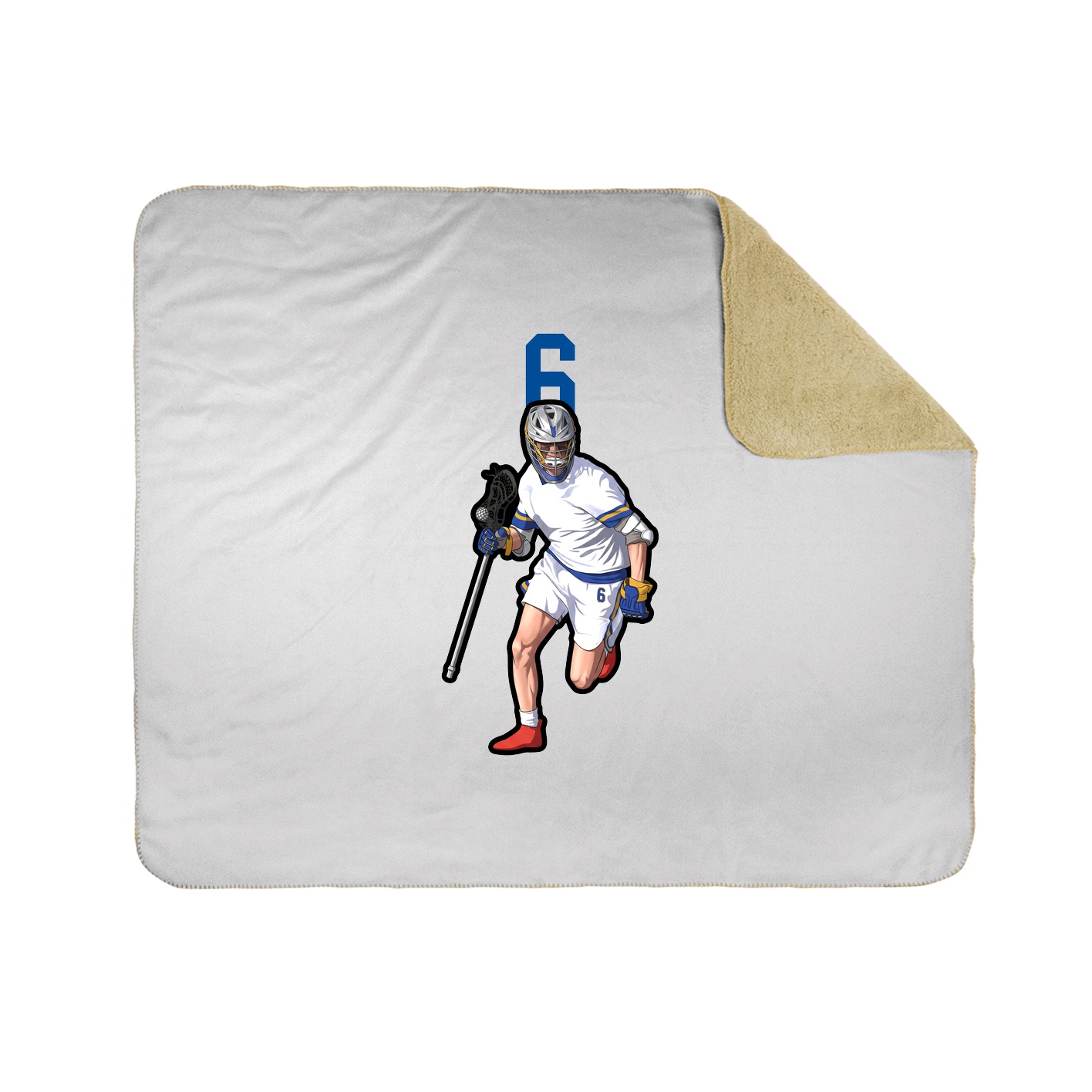 Throw Blanket — Number Top in White