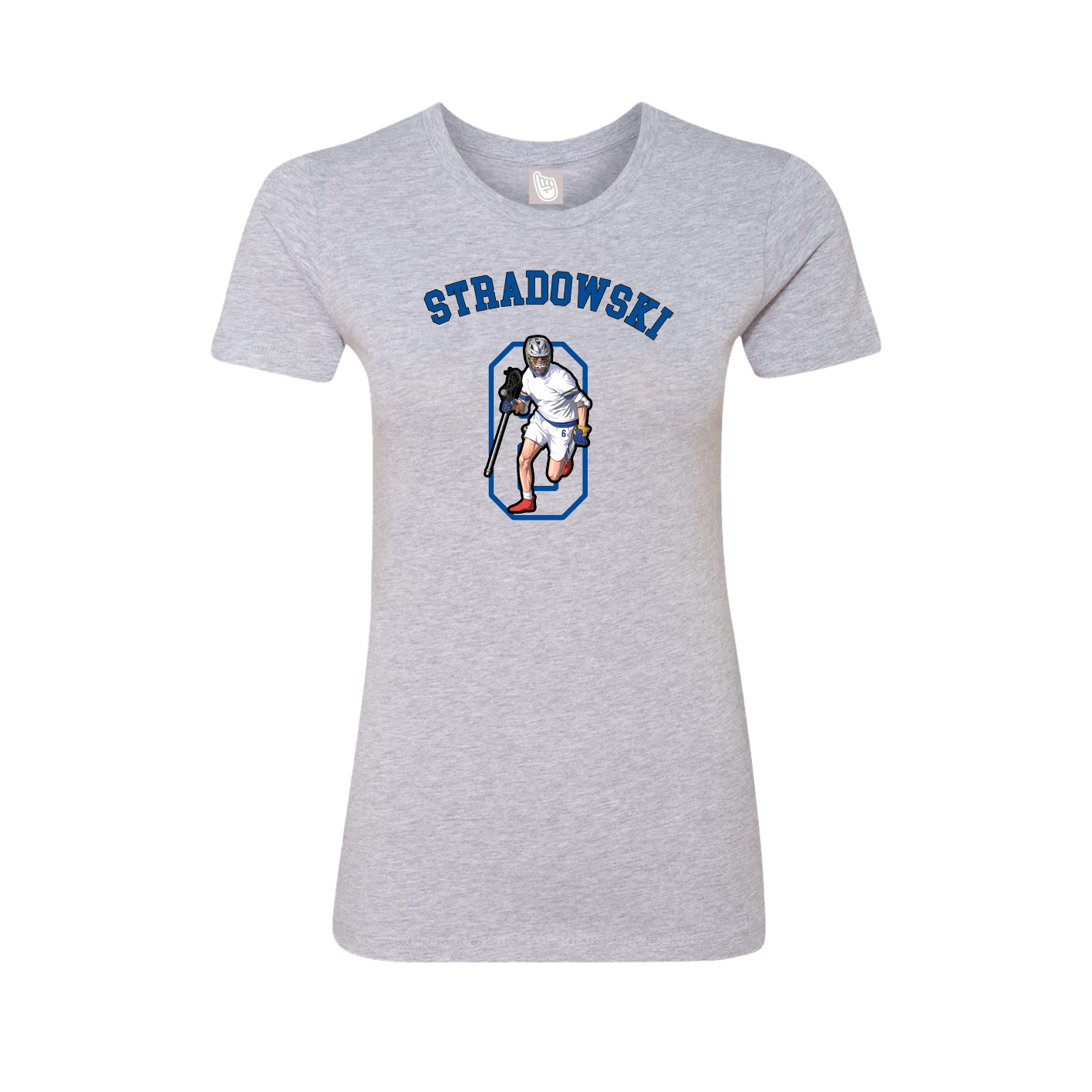 Fitted Women's Tee — Shirsey Arch in Grey