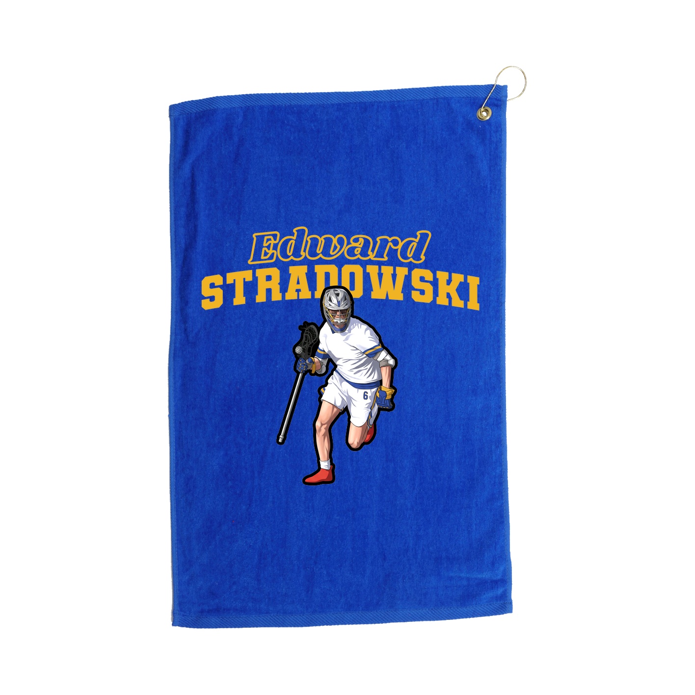 Golf Towel — Name Arch in Royal