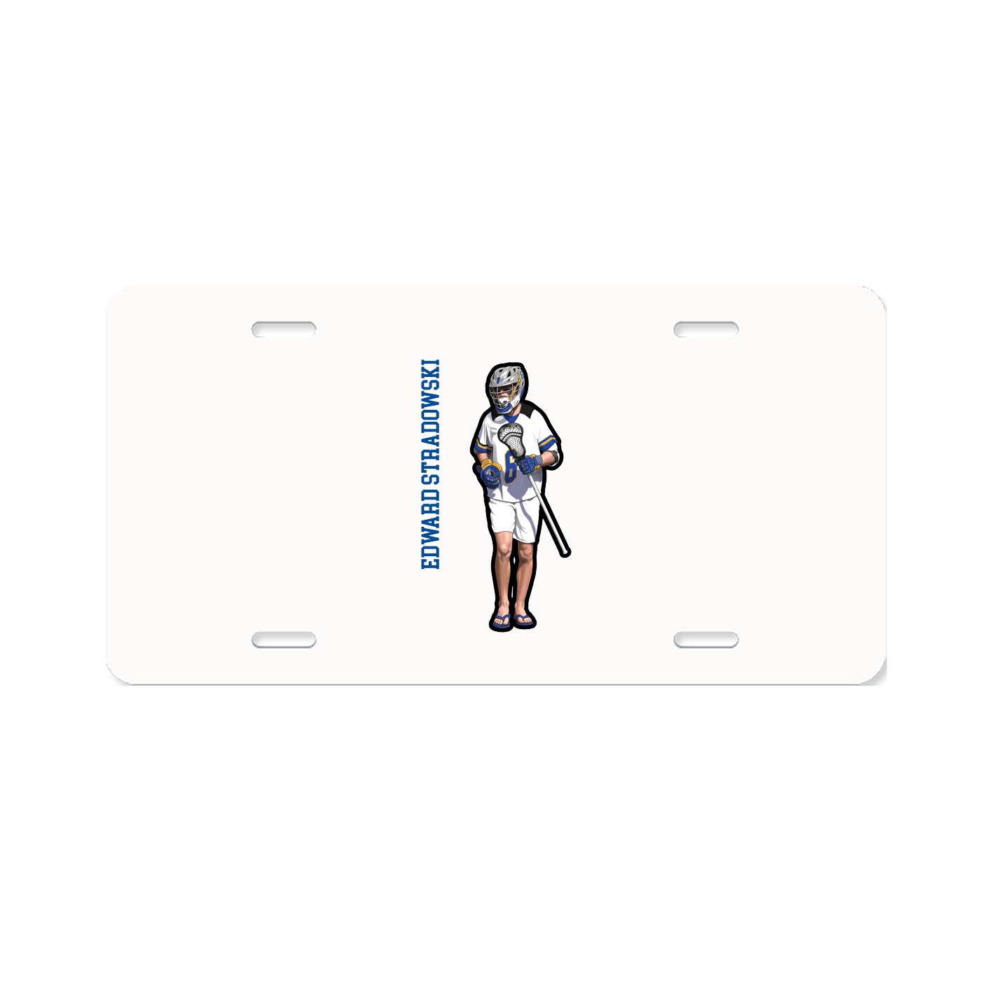 License Plate — Name Vertical in Classic