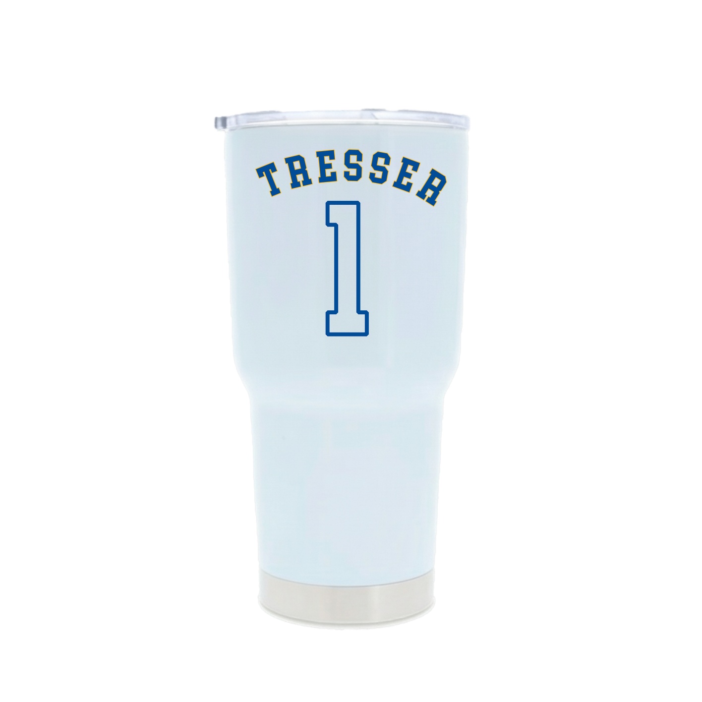 30oz Stainless Steel Tumbler — Shirsey Arch in White