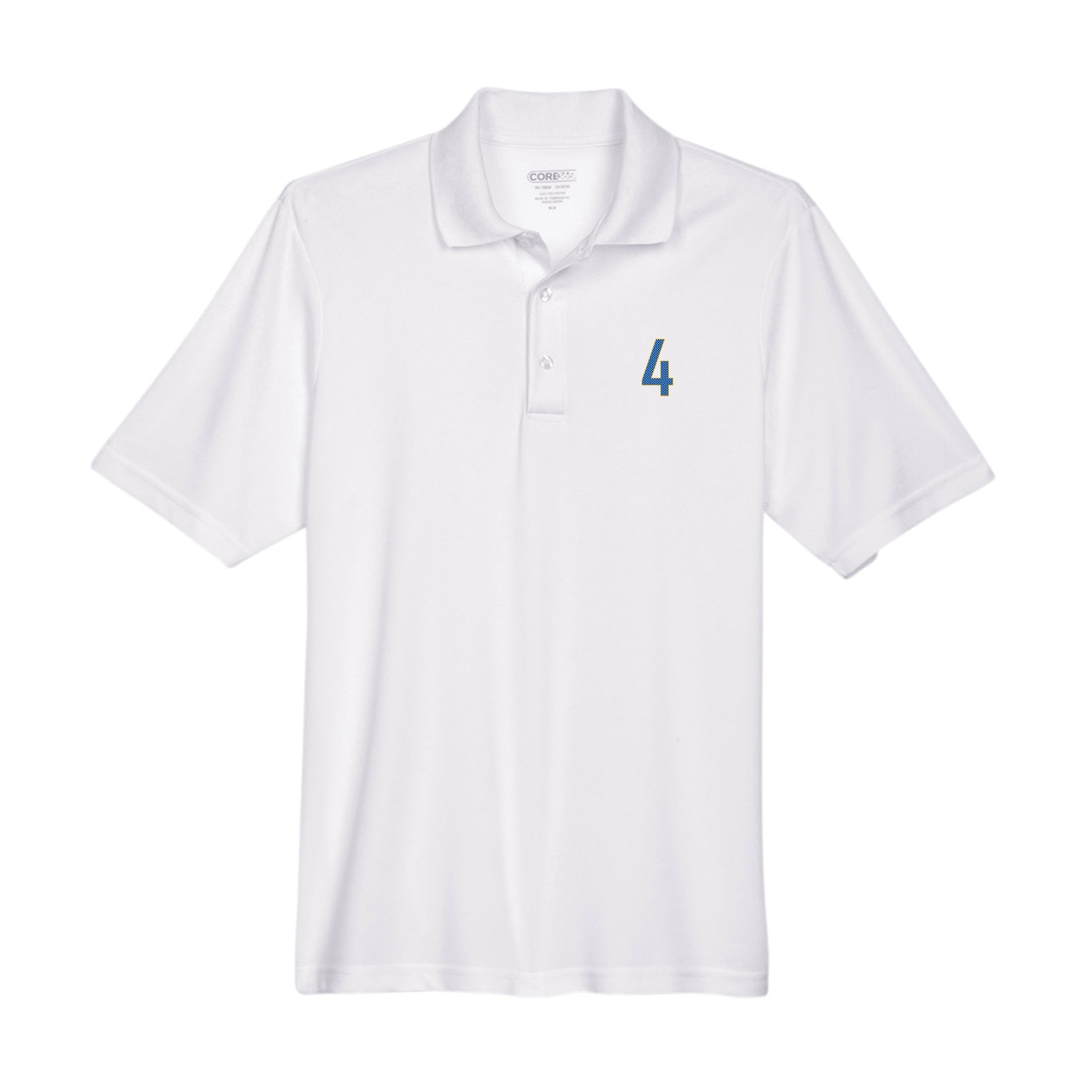 Performance Polo — Front Shirsy in White