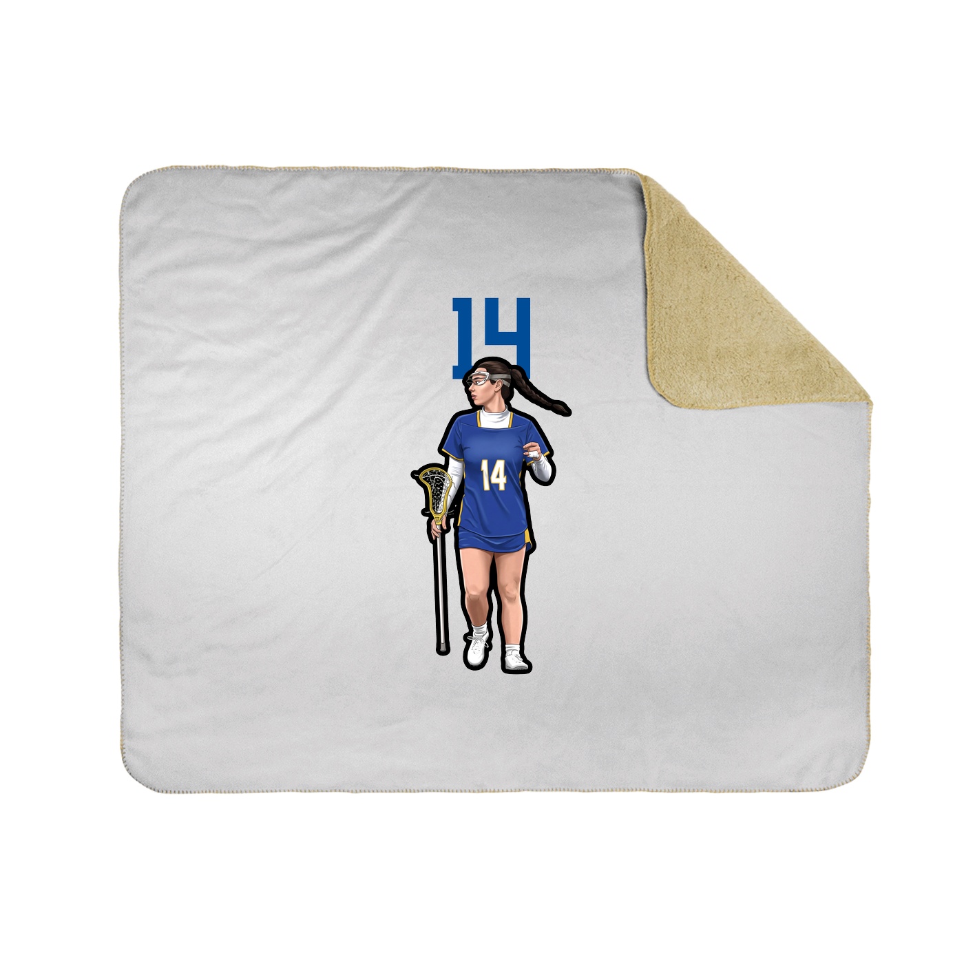 Throw Blanket — Number Top in White