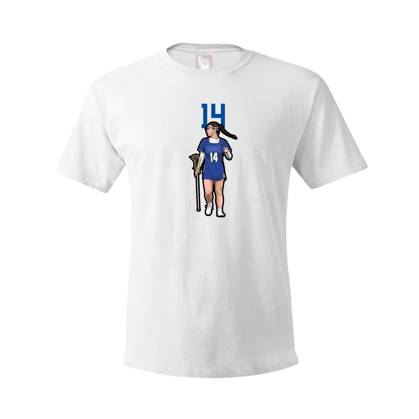 Youth Tee — Number Top in White