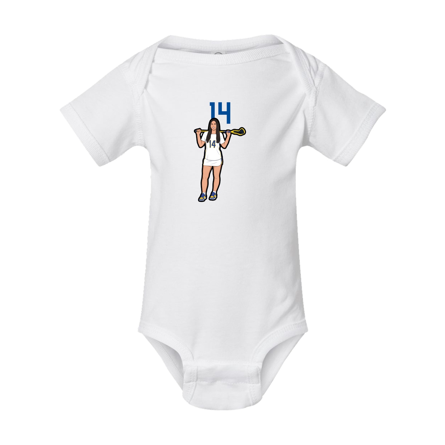 Baby Onesie — Number Top in White