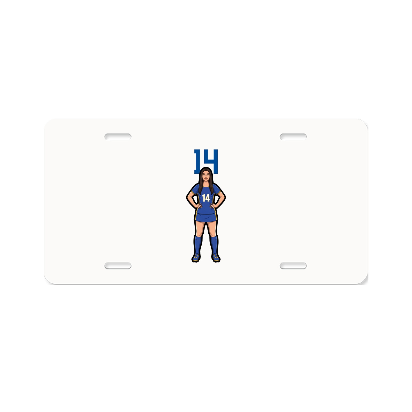 License Plate — Number Top in Classic