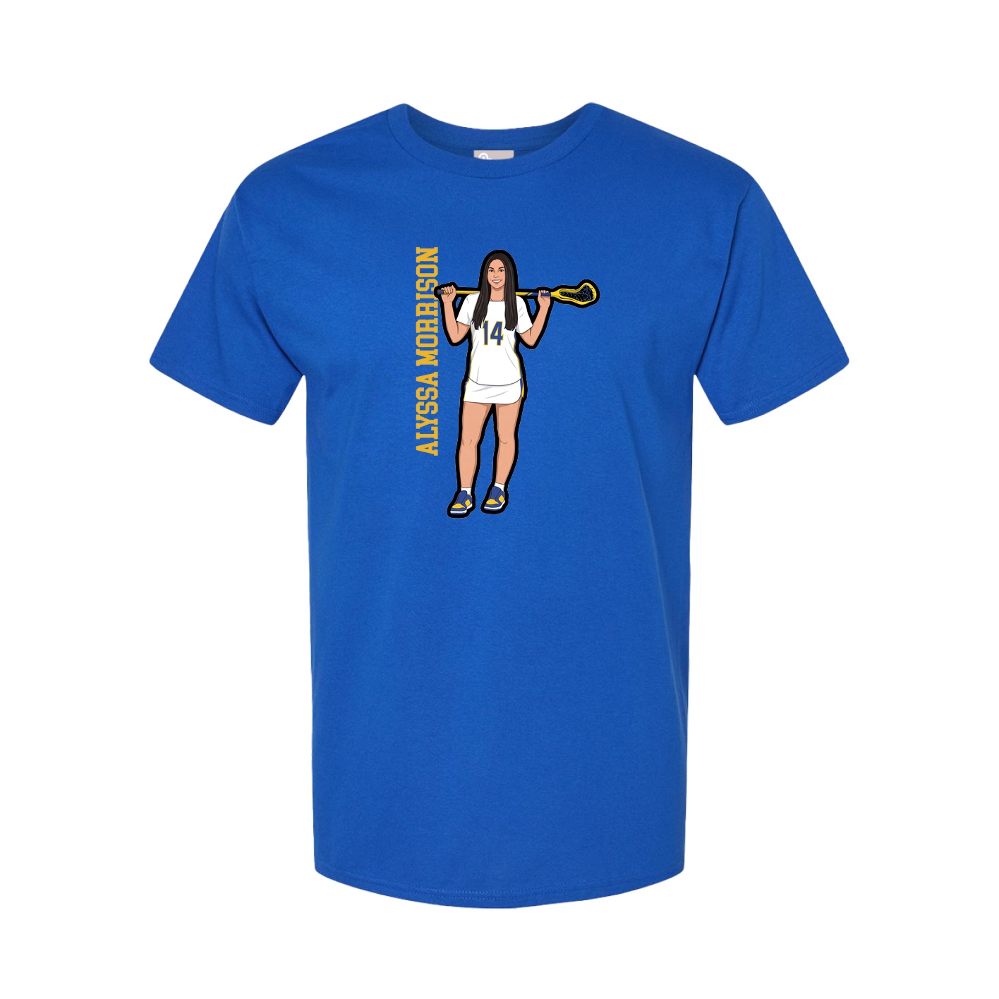 Tee — Name Vertical in Royal
