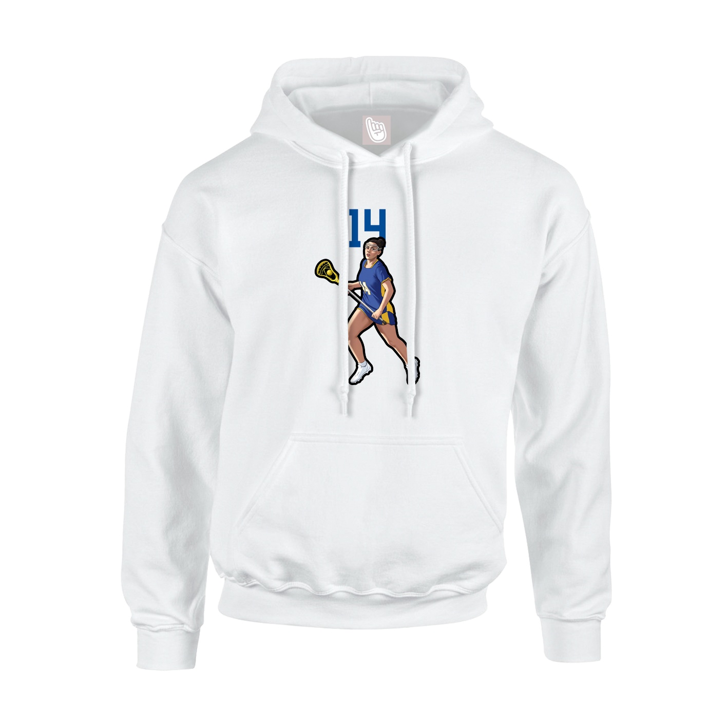 Hoodie — Number Top in White