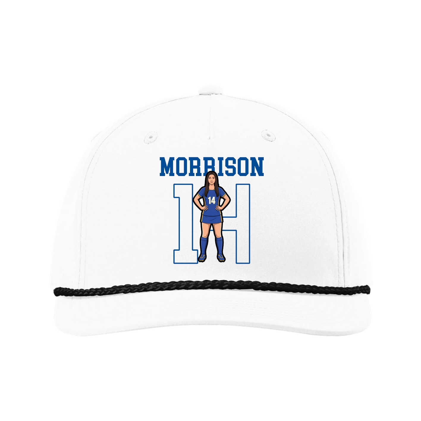 Five-Panel Classic Rope Cap — Shirsey in White